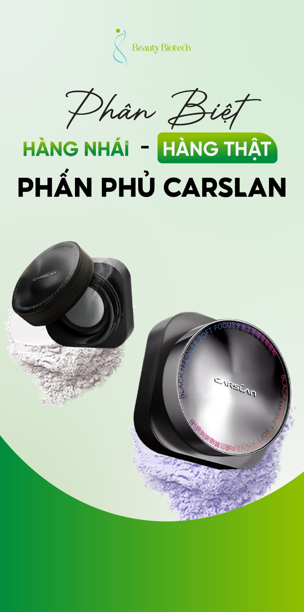 Cách phân biệt phấn phủ Carslan thật và giả