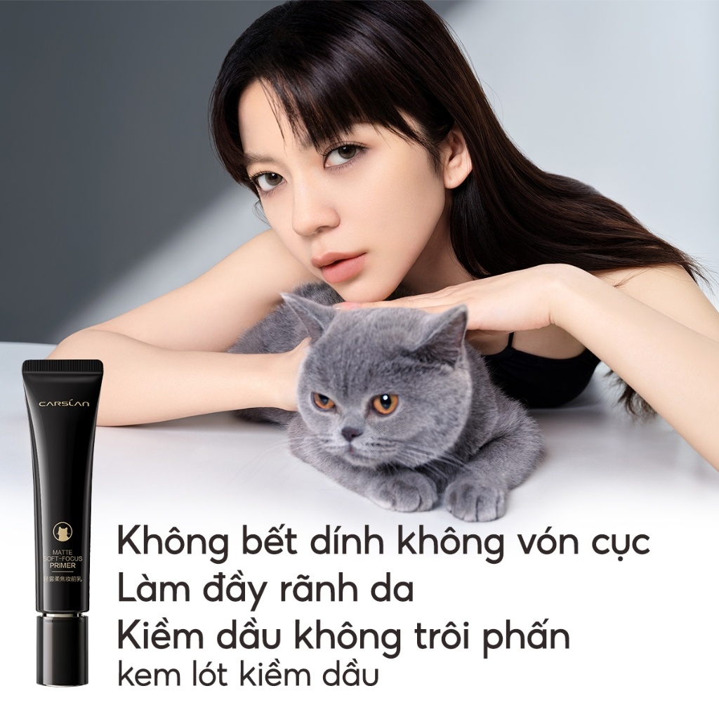[COMBO CARSLAN]Combo Kiềm Dầu Carslan Kem Lót Carslan Tuýp Đen + Kem Nền Carslan Nắp Đen