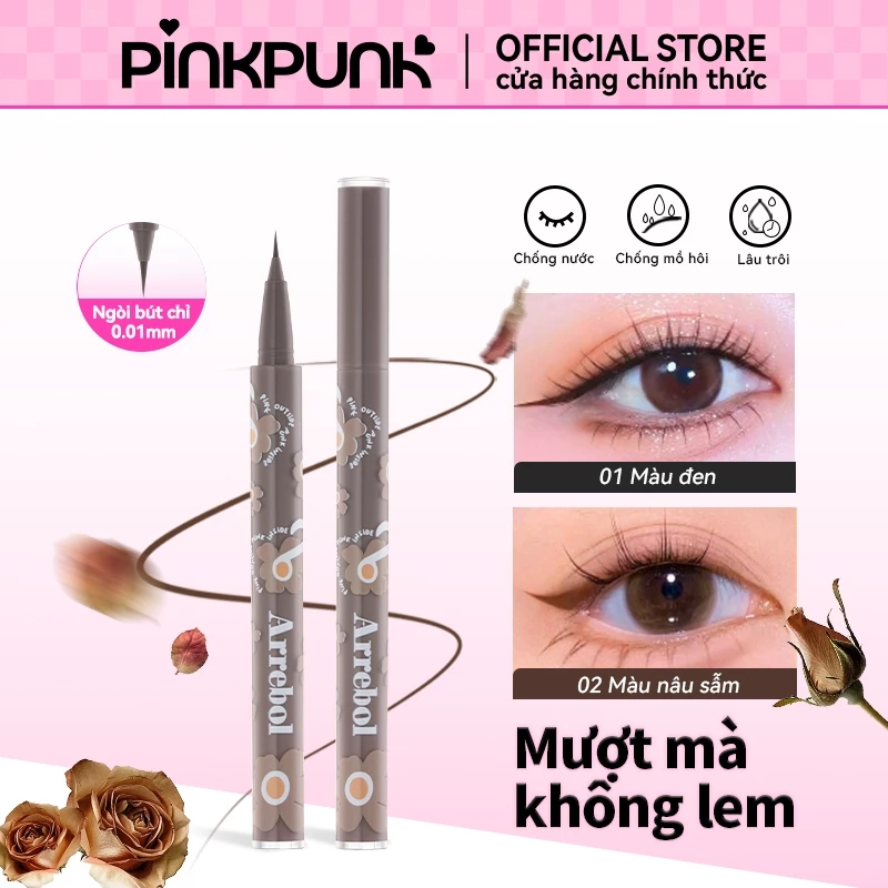 Bút kẻ mắt dạng gel PinkPunk – Nét kẻ siêu mảnh, bền màu, chống nước cả ngày