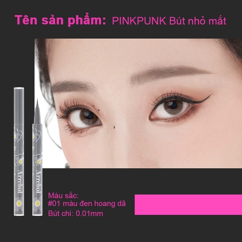 Bút kẻ mắt dạng gel PinkPunk – Nét kẻ siêu mảnh, bền màu, chống nước cả ngày