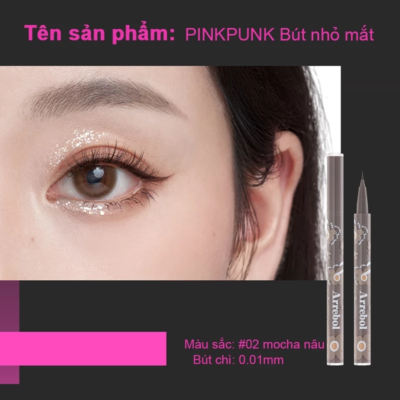 Bút kẻ mắt dạng gel PinkPunk – Nét kẻ siêu mảnh, bền màu, chống nước cả ngày
