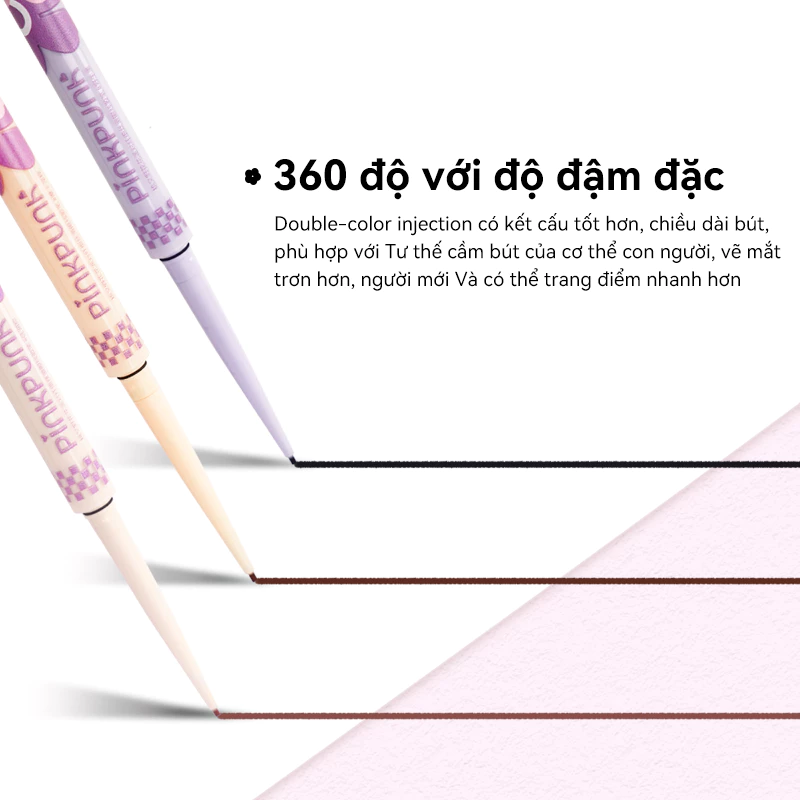 Chì kẻ mắt PinkPunk – Đầu siêu mảnh 1.5mm, lâu trôi, chống nước hiệu quả