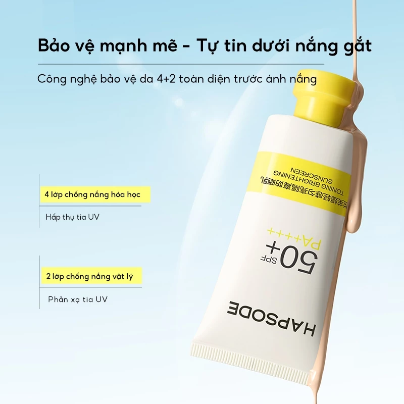 Kem Chống Nắng Nâng Tone, Chống Nước Hapsode 40g