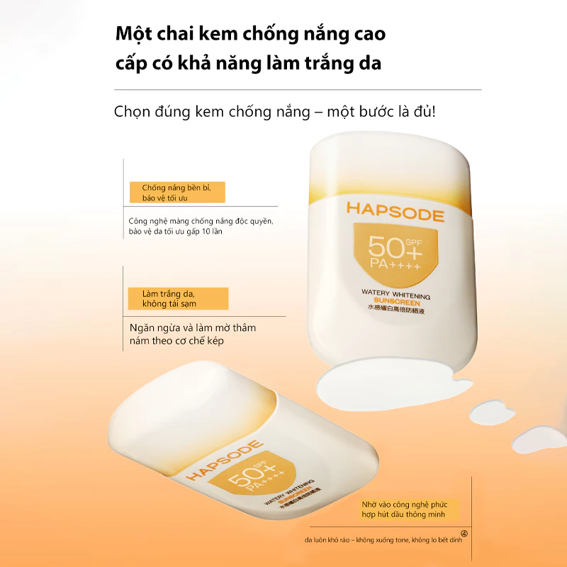 Sữa chống nắng cấp ẩm Hapsode 50g – Độ chống nắng SPF50++, PA+++ dịu nhẹ, không nhờn rít