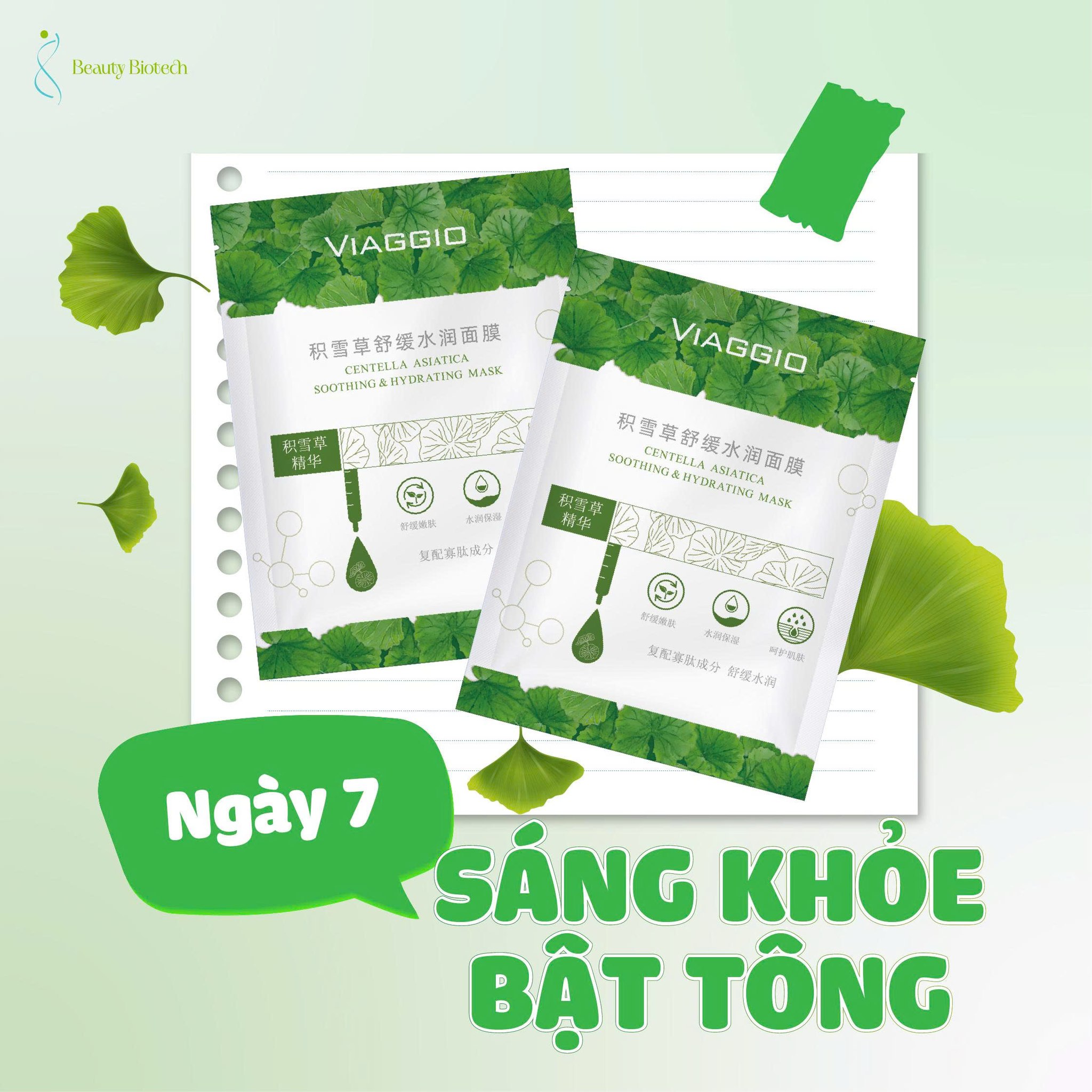 Mặt Nạ Rau Má Viaggio Centella Asiatica