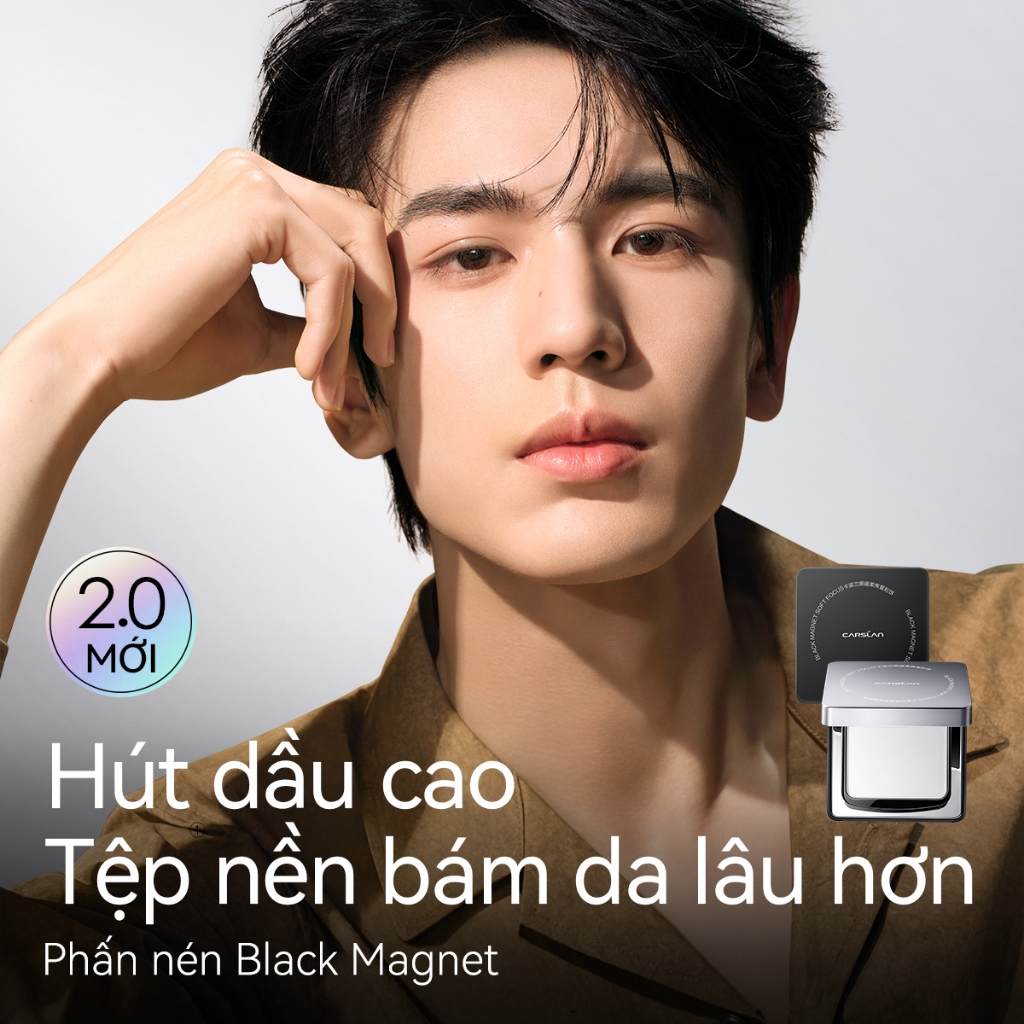 Phấn Phủ Dạng Nén Lâu Trôi Carslan 2.0 Black Magnet Soft Mist Powder 8g