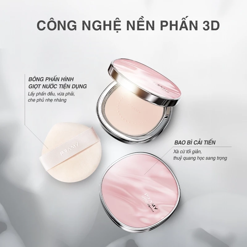 Phấn Nén Chống Nắng Pramy SPF50+ PA+++ Chống Nắng, Kiềm Dầu 7g