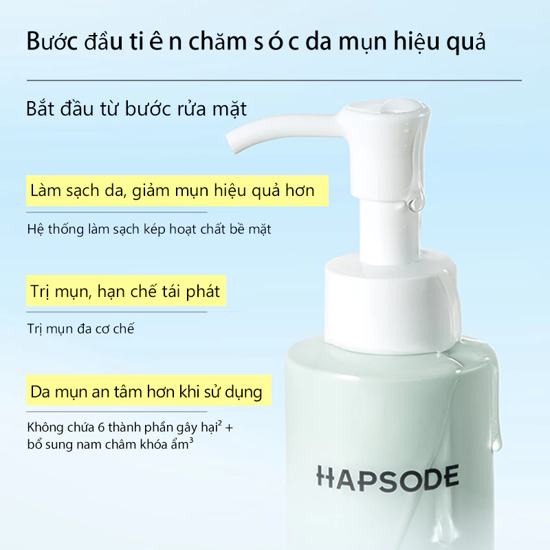 Gel rửa mặt ngừa mụn, làm sạch sâu HAPSODE PURIFYING ANTI-ANCE CLEANSING FOAM - 120ml