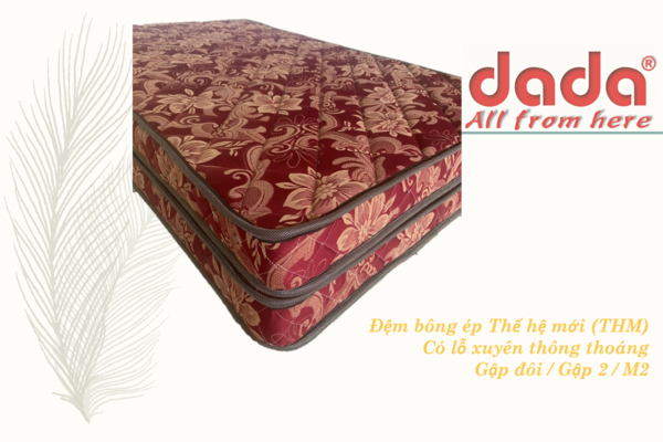 Đệm Bông Ép DADA Thế Hệ Mới Vỏ Gấm