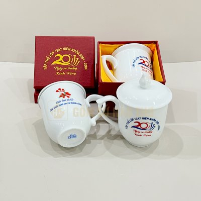 Bộ cốc sứ in hình đơn vị