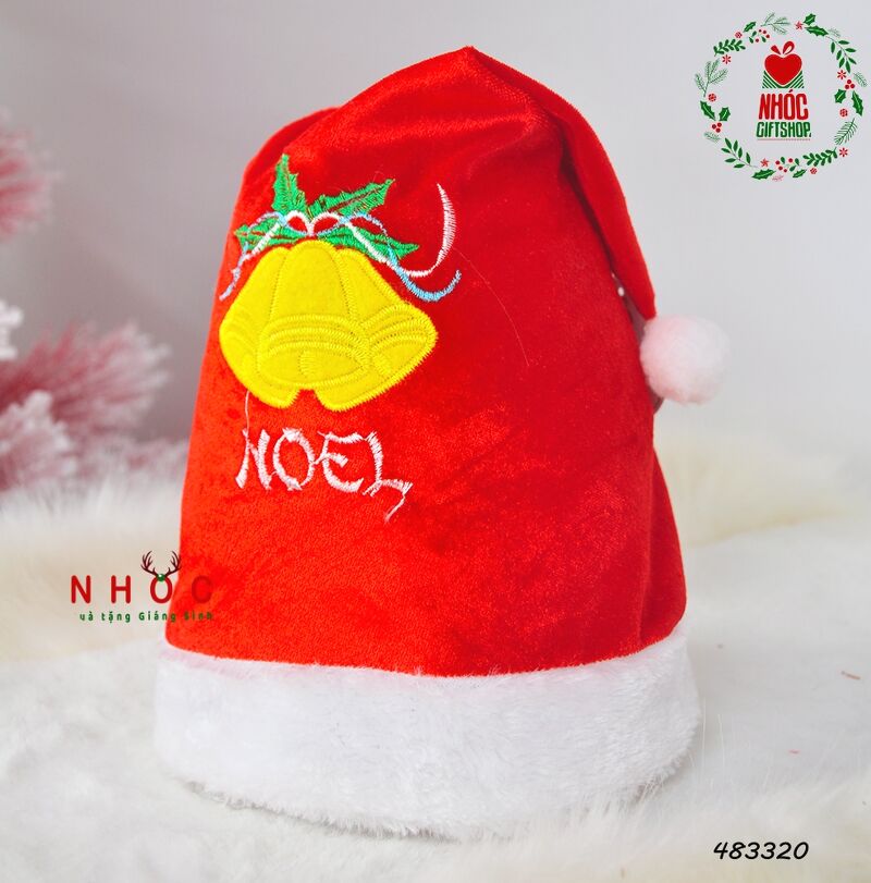 Mũ noel nhung thêu - 3630