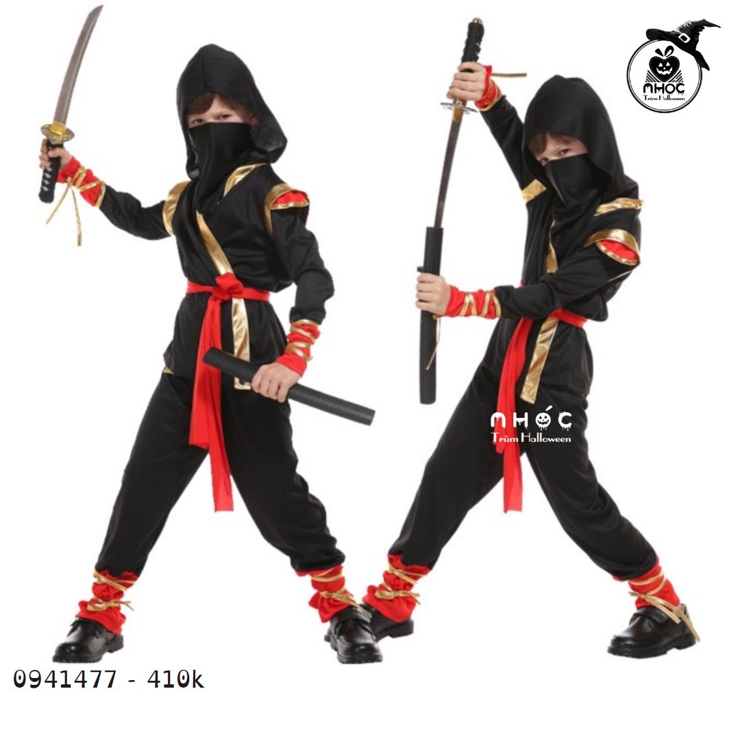 Bộ đồ TE ninja viền vàng bóng