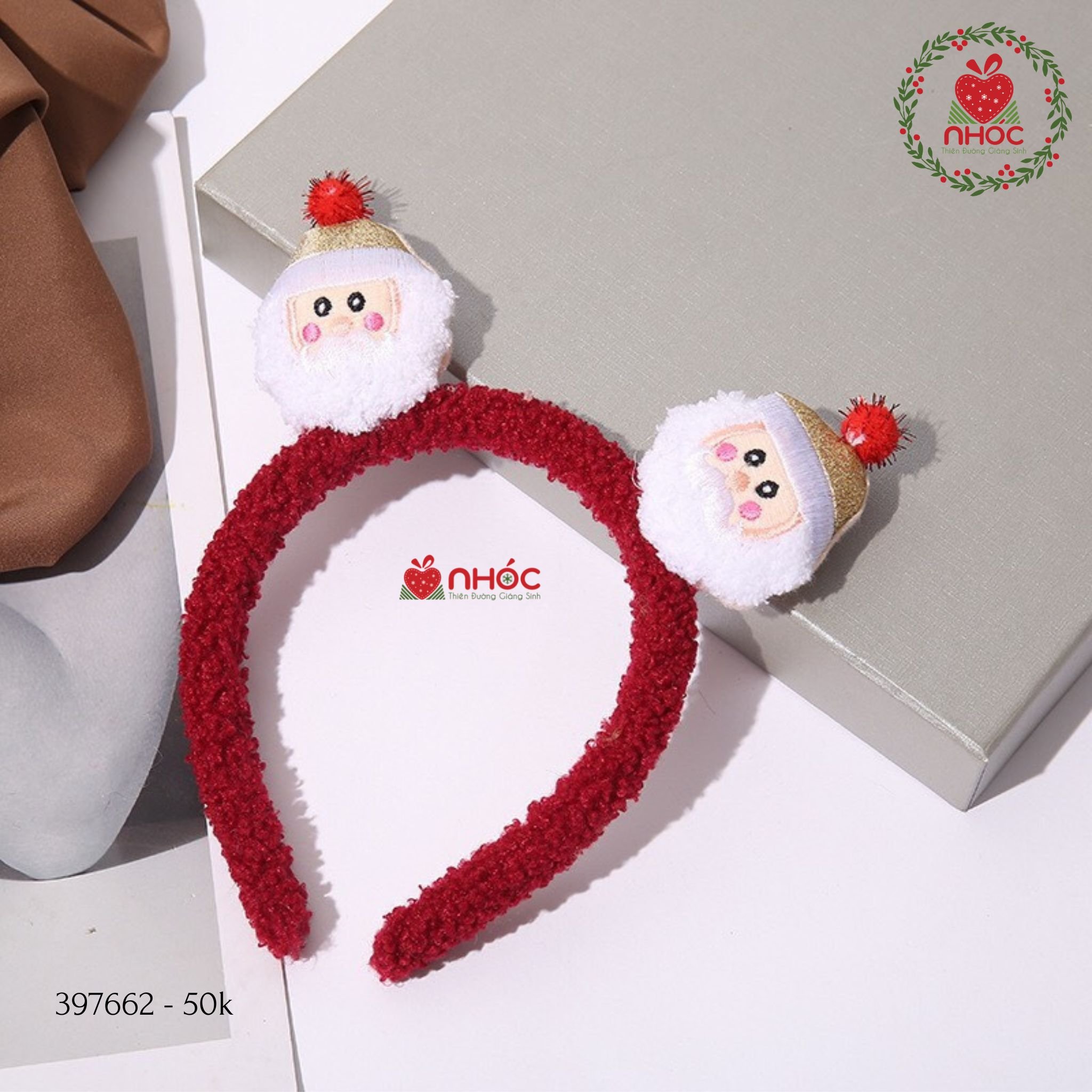 Cài tóc Noel ông già noel - Đỏ - 5001