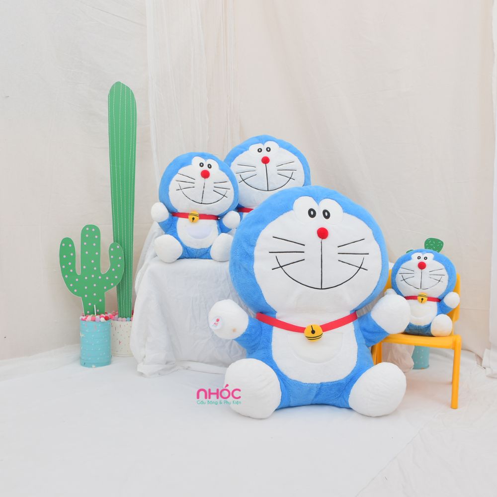 Thú bông Doraemon lông xù ngồi