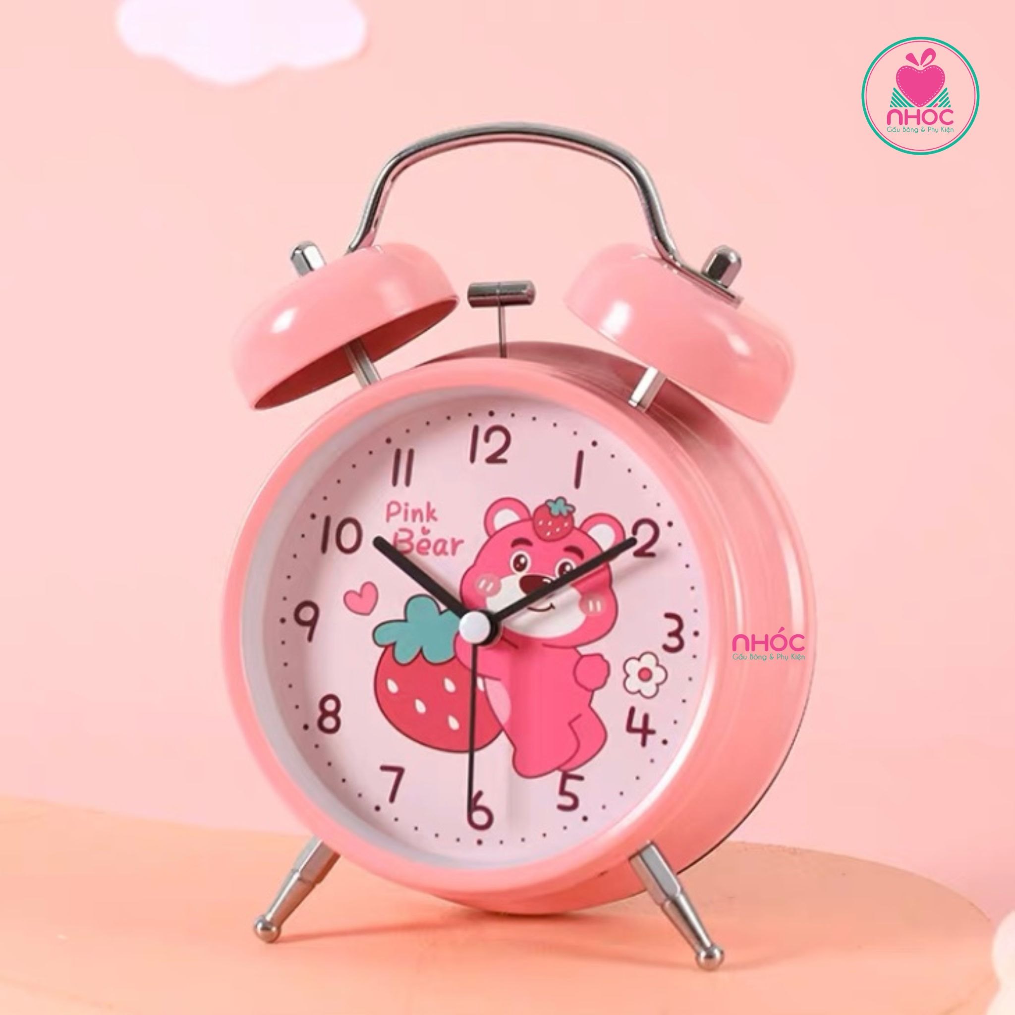 Đồng hồ để bàn chuông tròn gấu Lotso - 18501