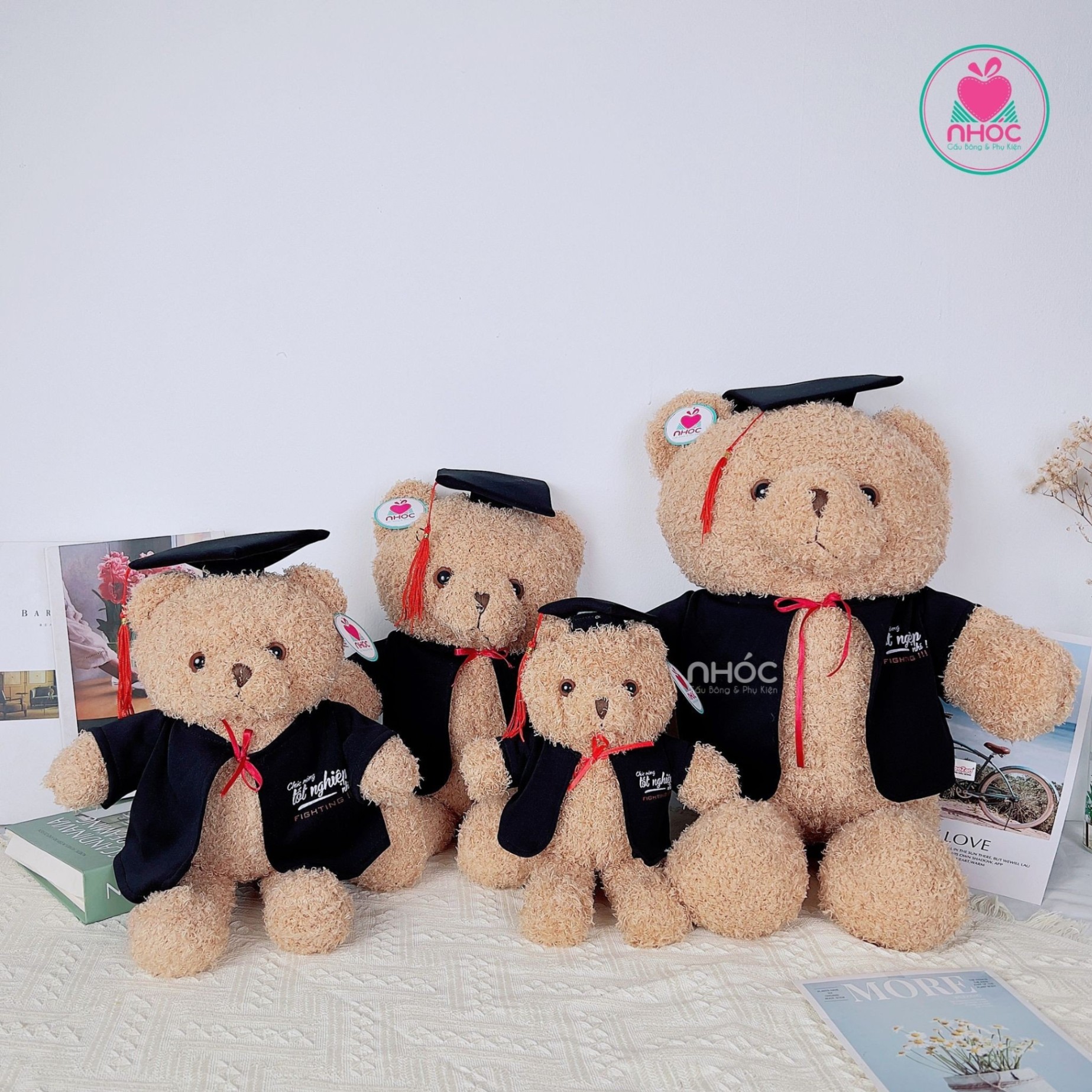 Gấu tốt nghiệp teddy lông chỉ TC