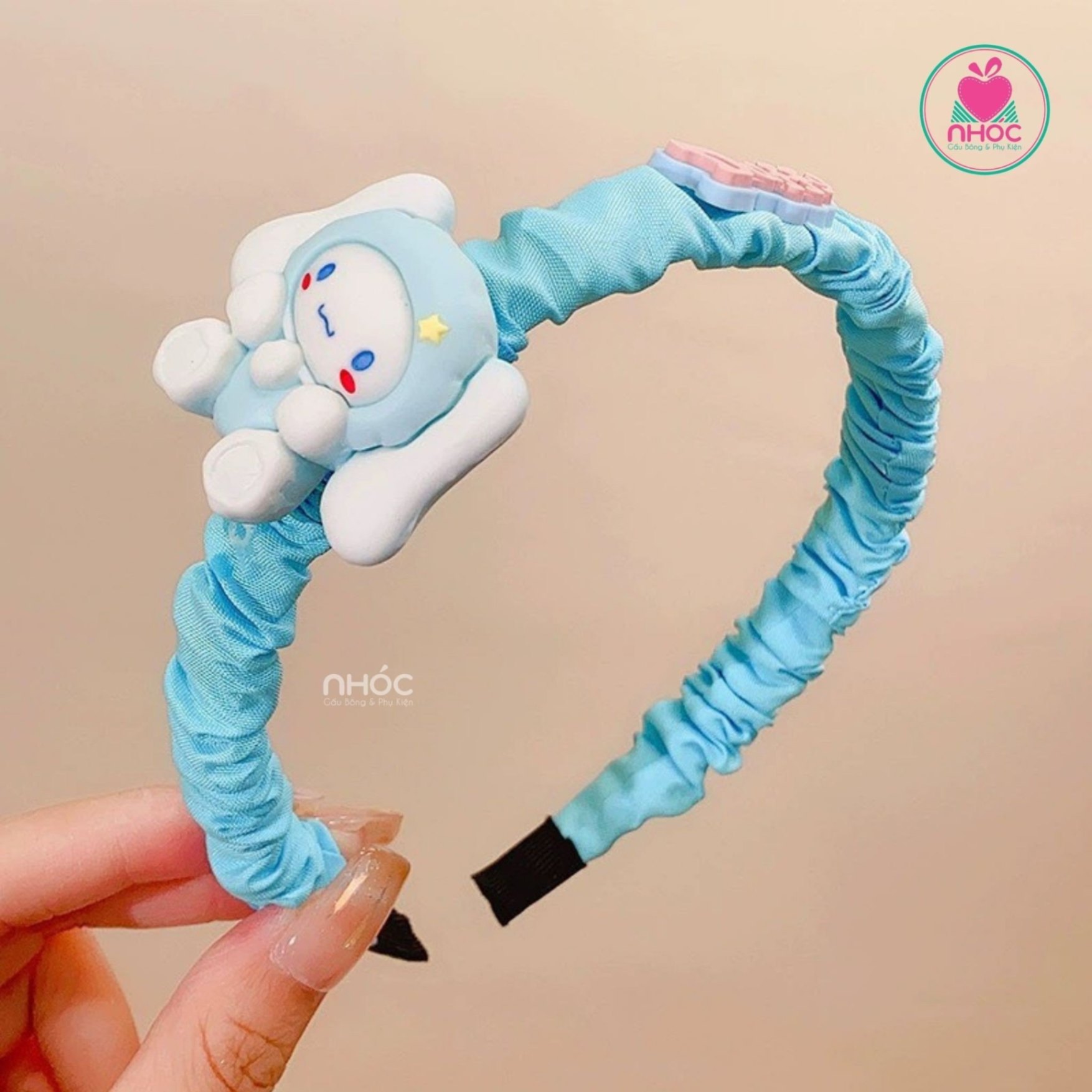 Băng đô kiểu vải nhúng đính thú - Cinnamoroll - 3501