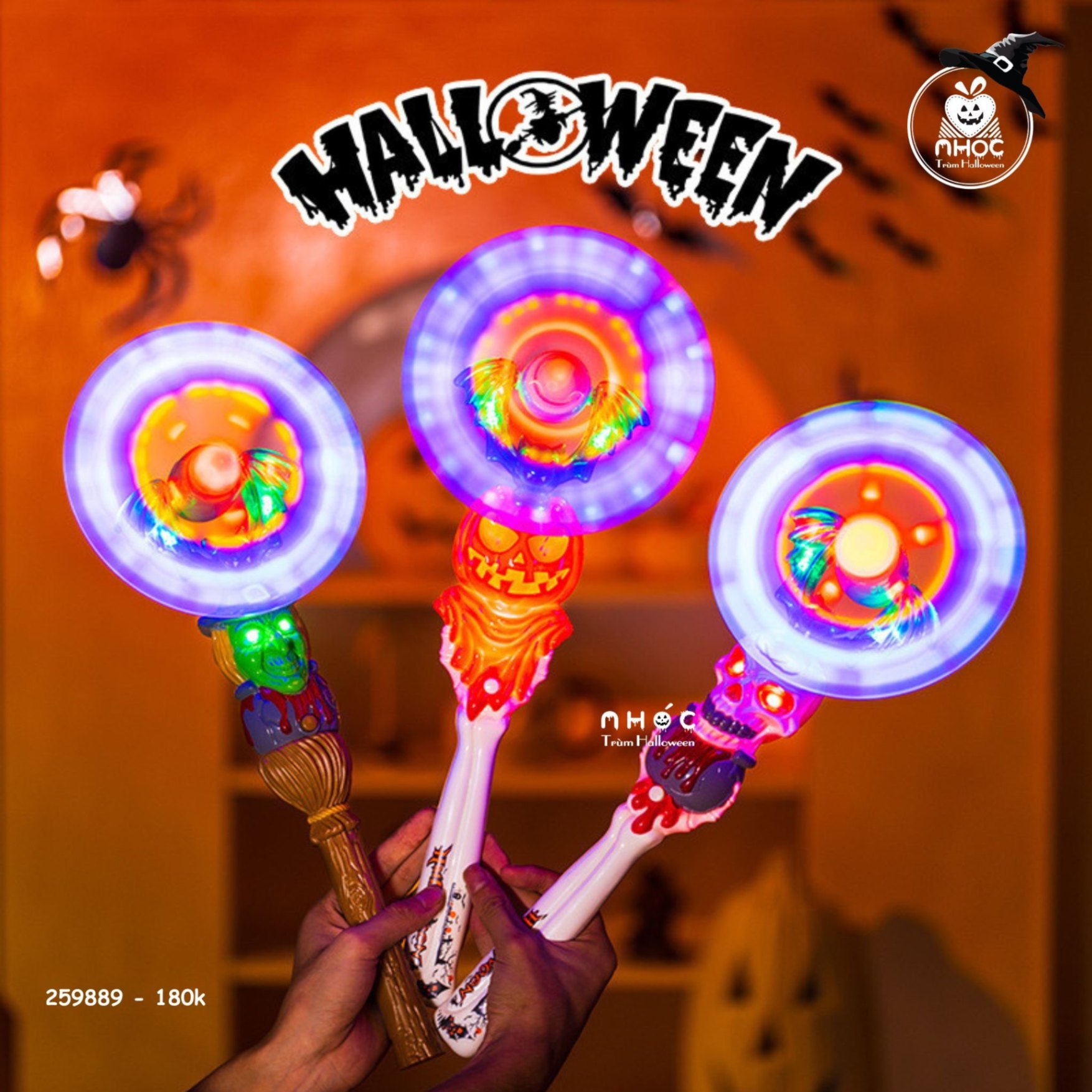 Que đèn Halloween cánh quạt