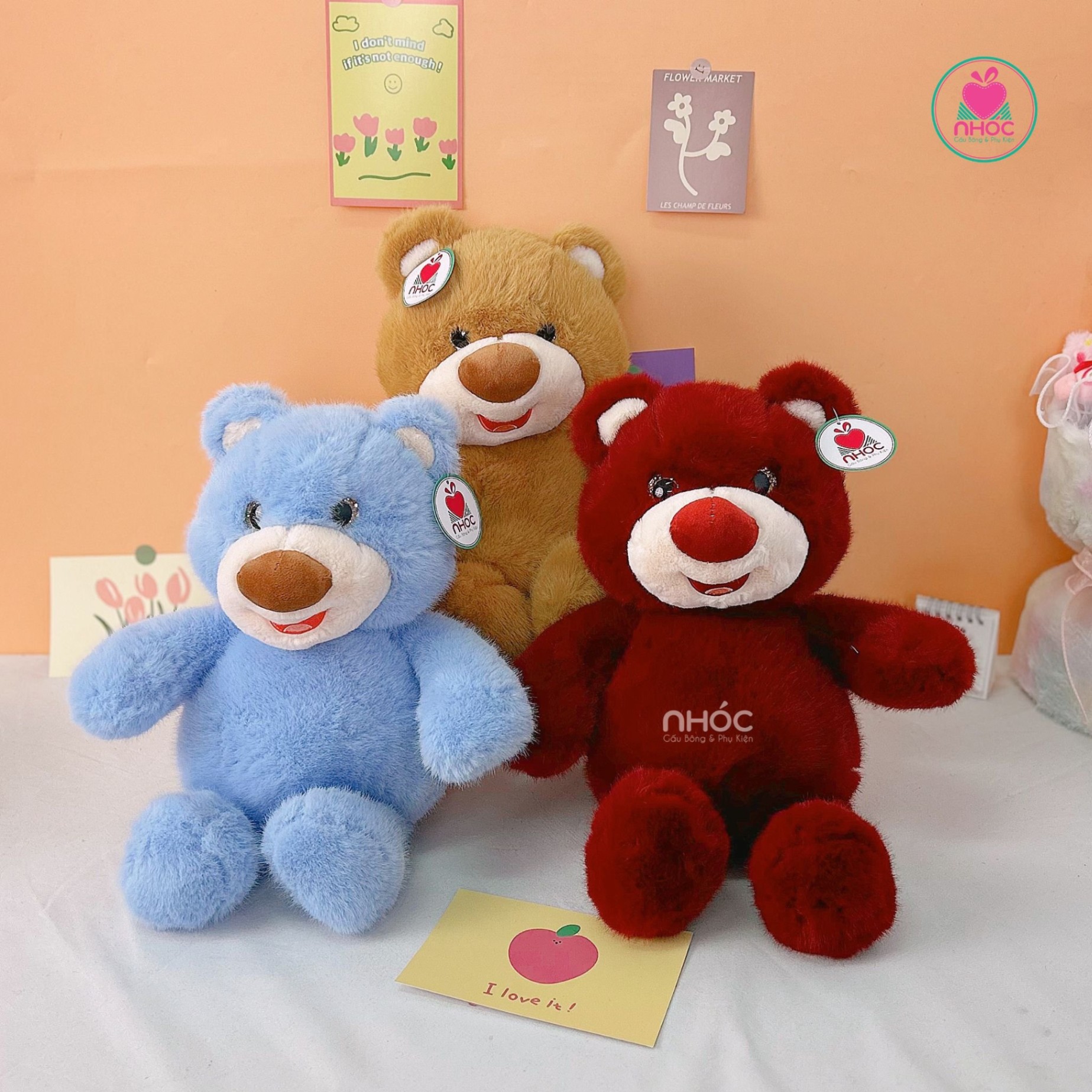 Gấu teddy lông xù ngồi