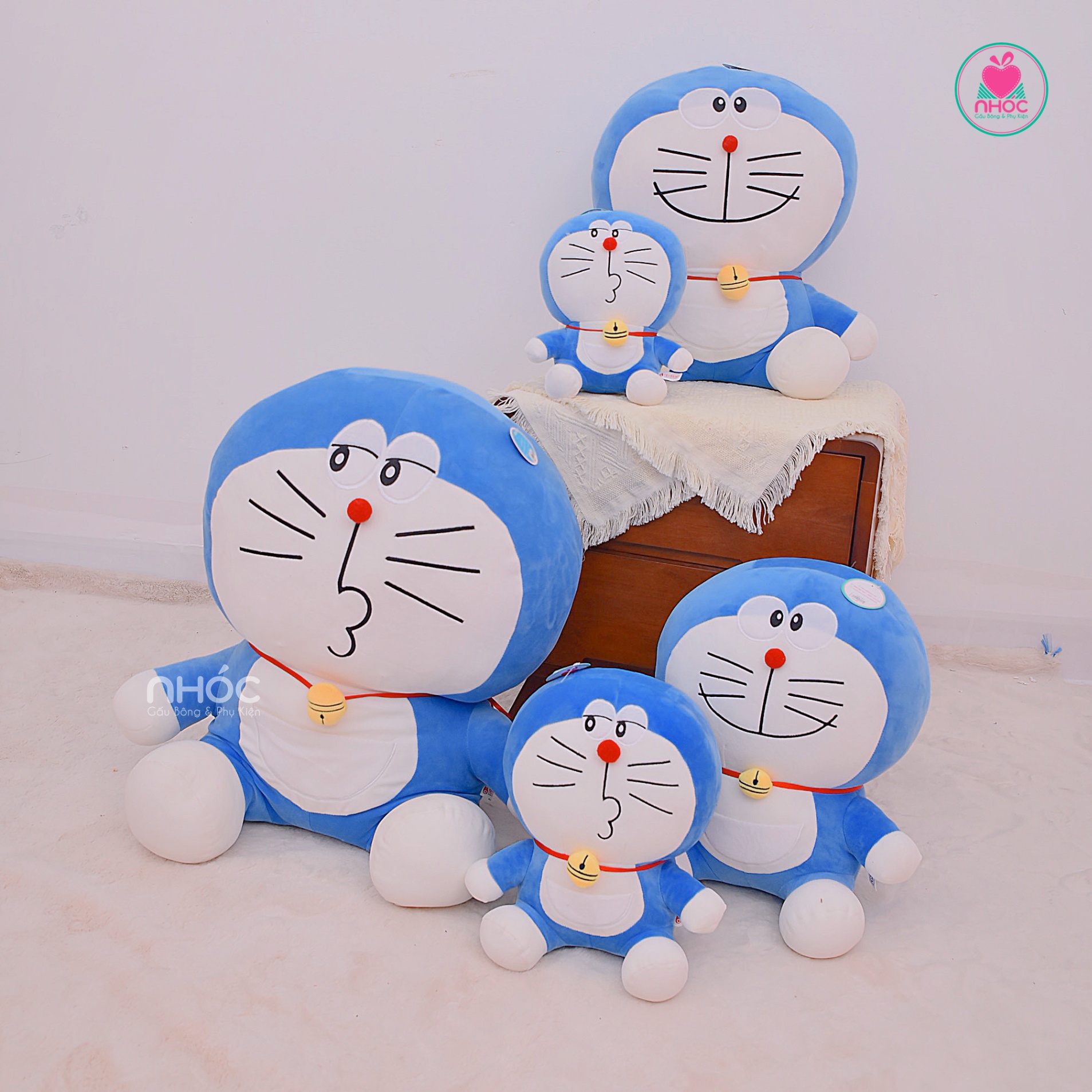 Thú bông Doraemon lông mịn ngồi TC