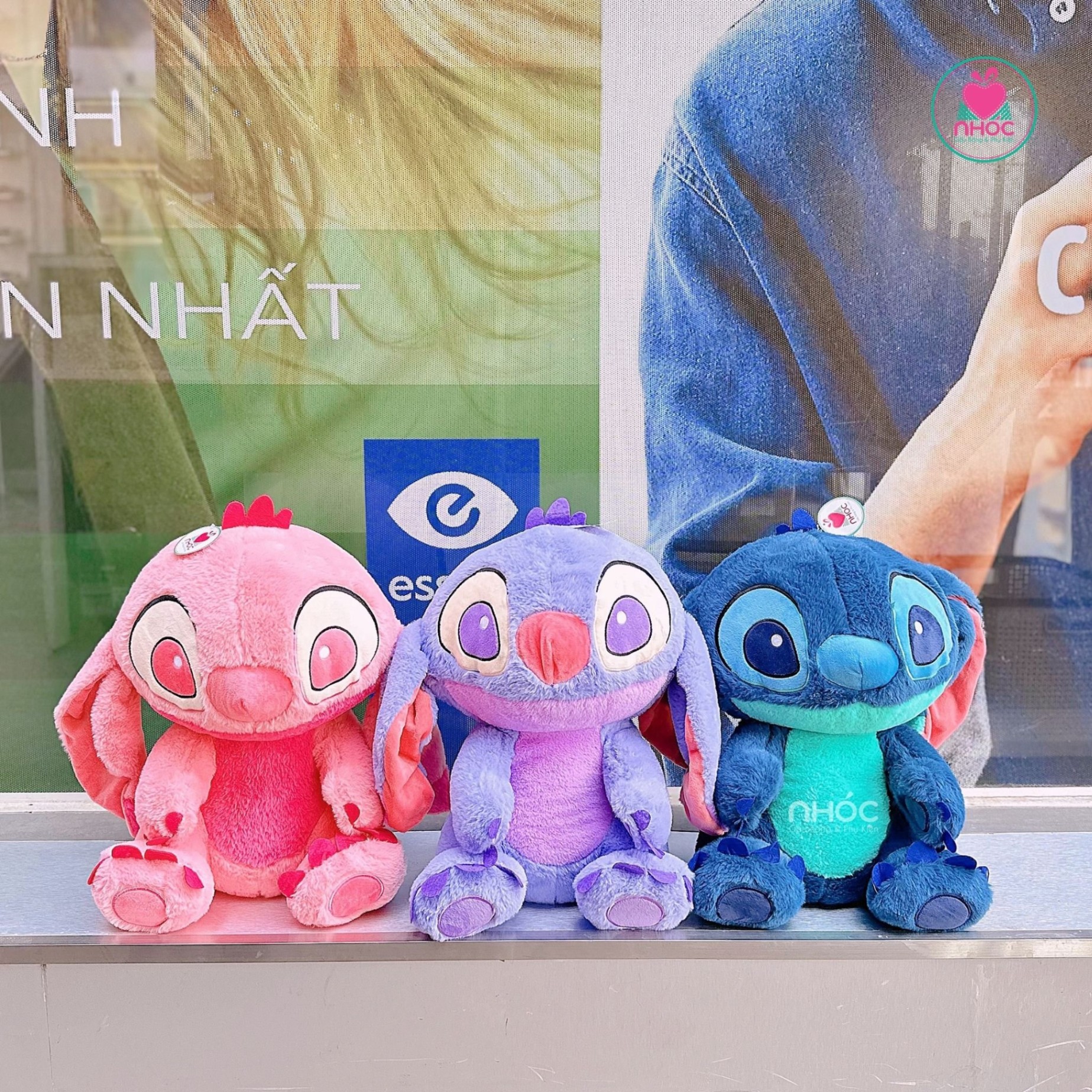 Gối mền Stitch lông xù ngồi