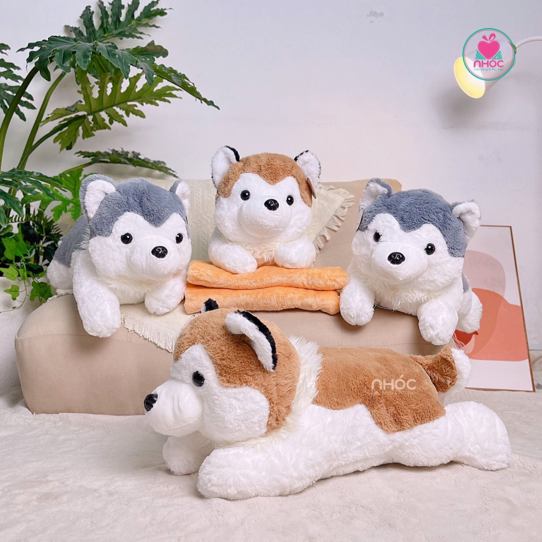 Gối mền Husky lông mịn