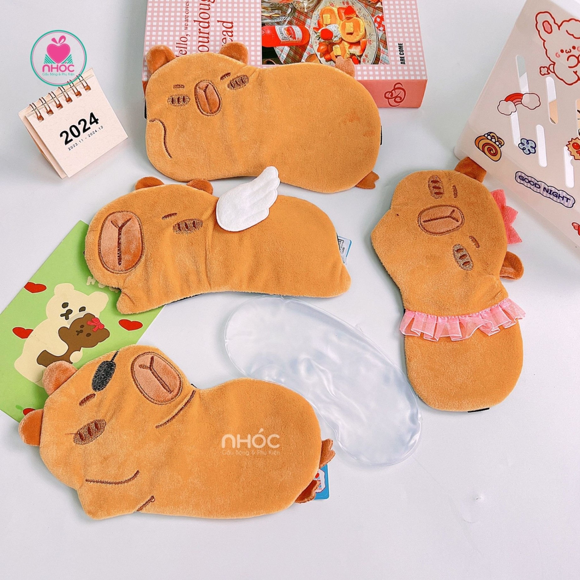 Bịt mắt ngủ Capybara cute 4m - 6001