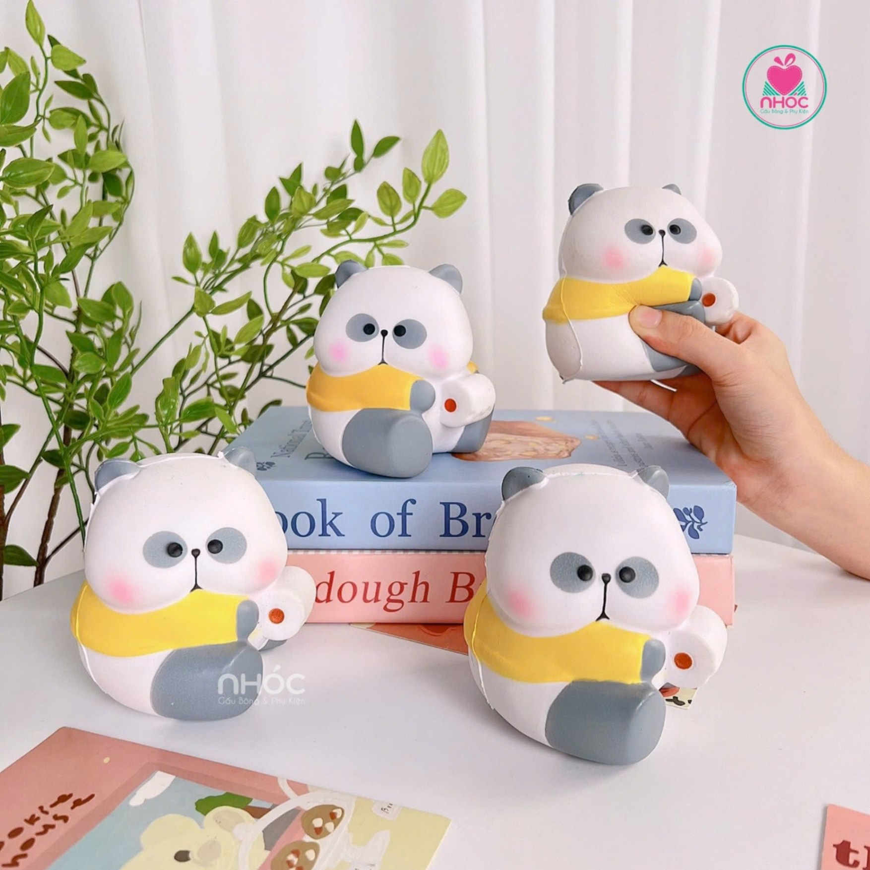 Đồ chơi squishy panda ôm bánh - 6001