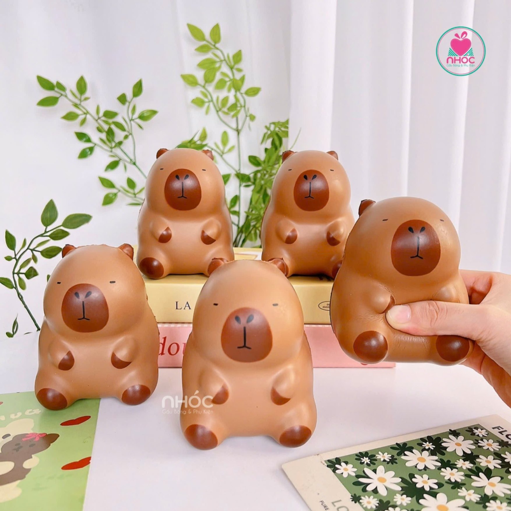 Đồ chơi squishy Capybara ngồi - Nâu - 5001