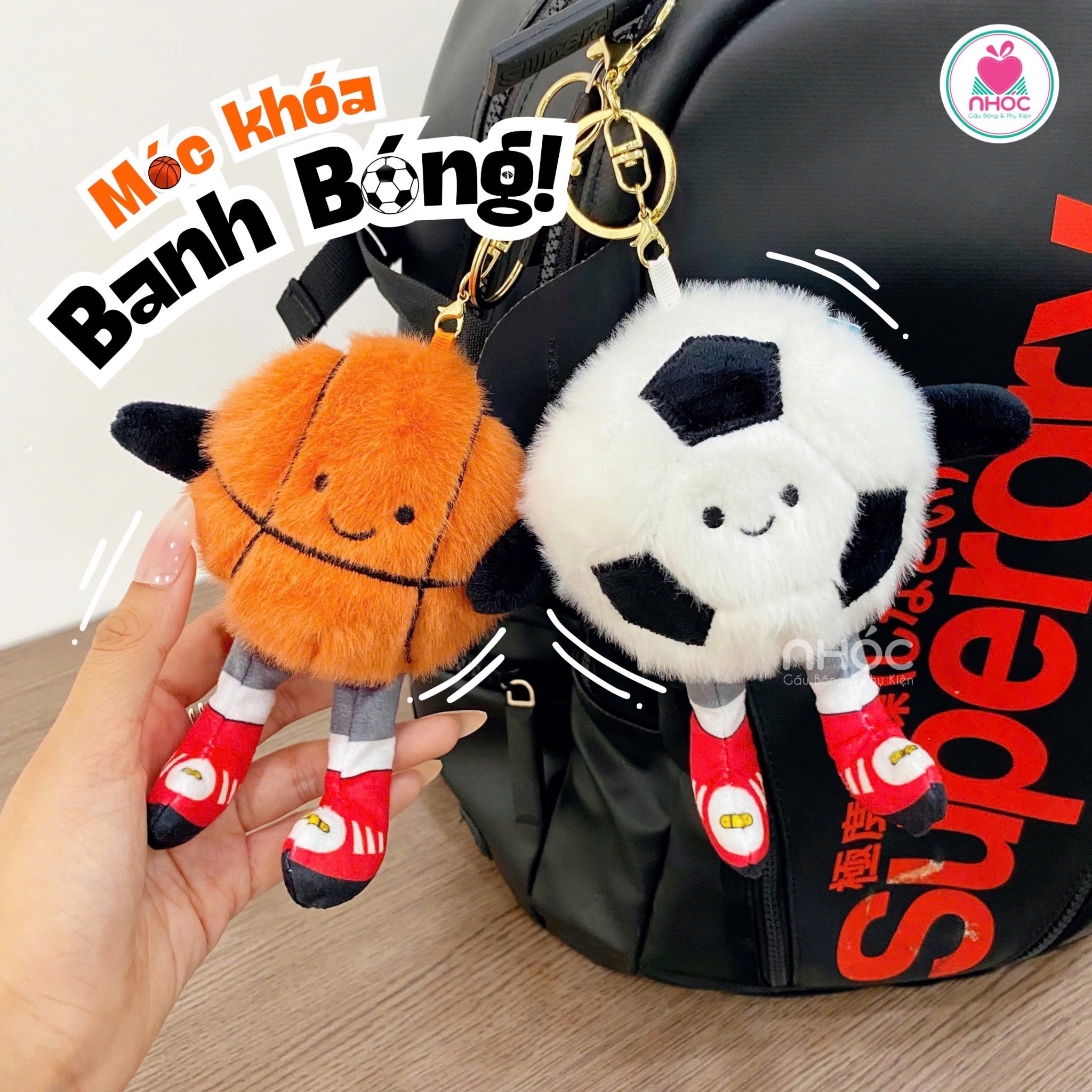 Móc khoá bông quả bóng