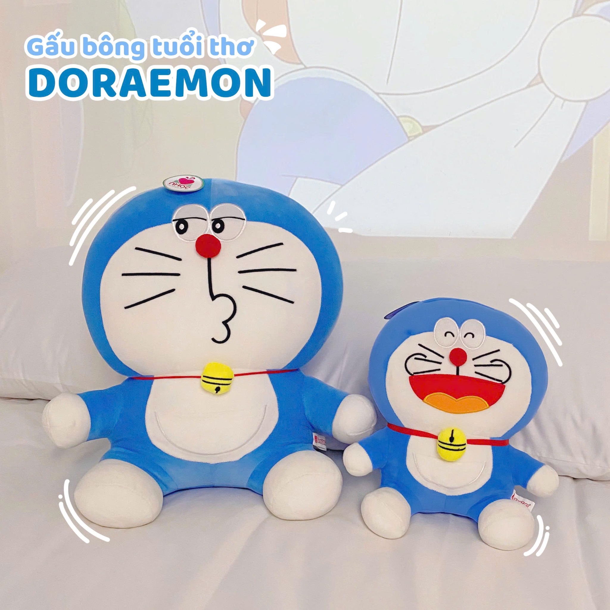 Thú bông Doraemon lông mịn ngồi TC