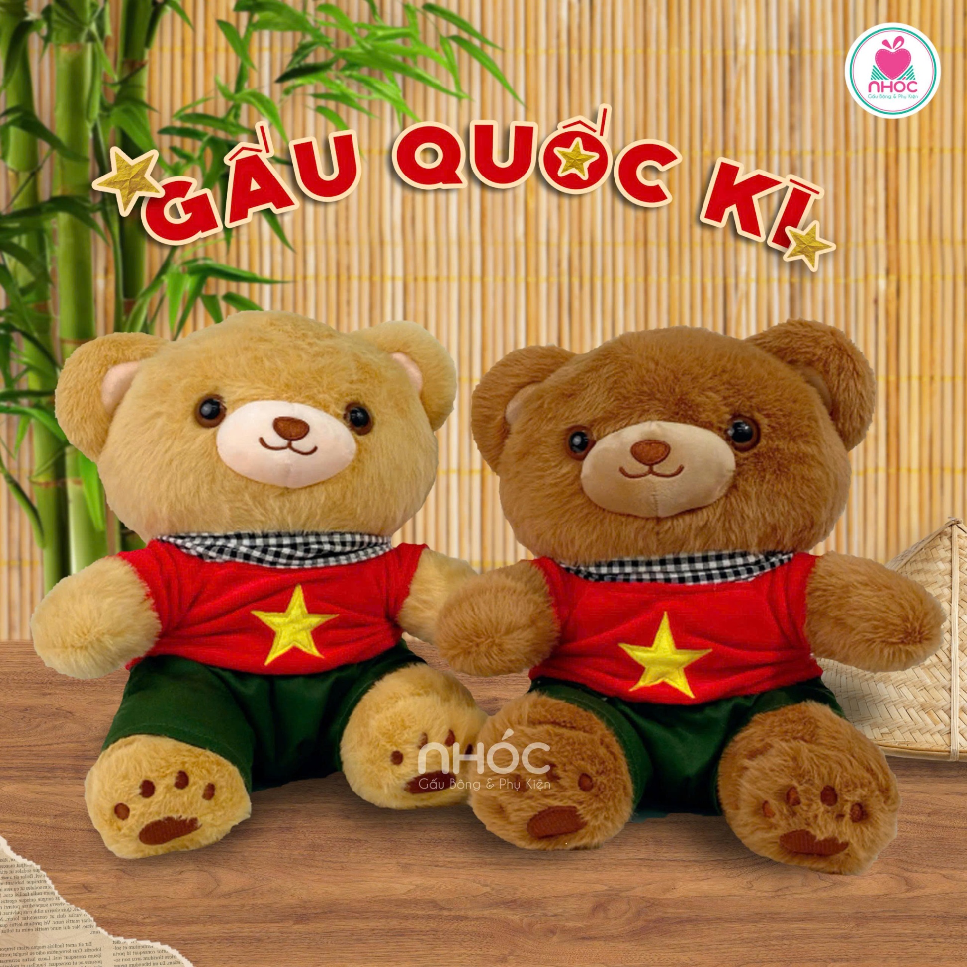 Gấu yêu nước Gấu Quốc Kỳ lông mịn TC