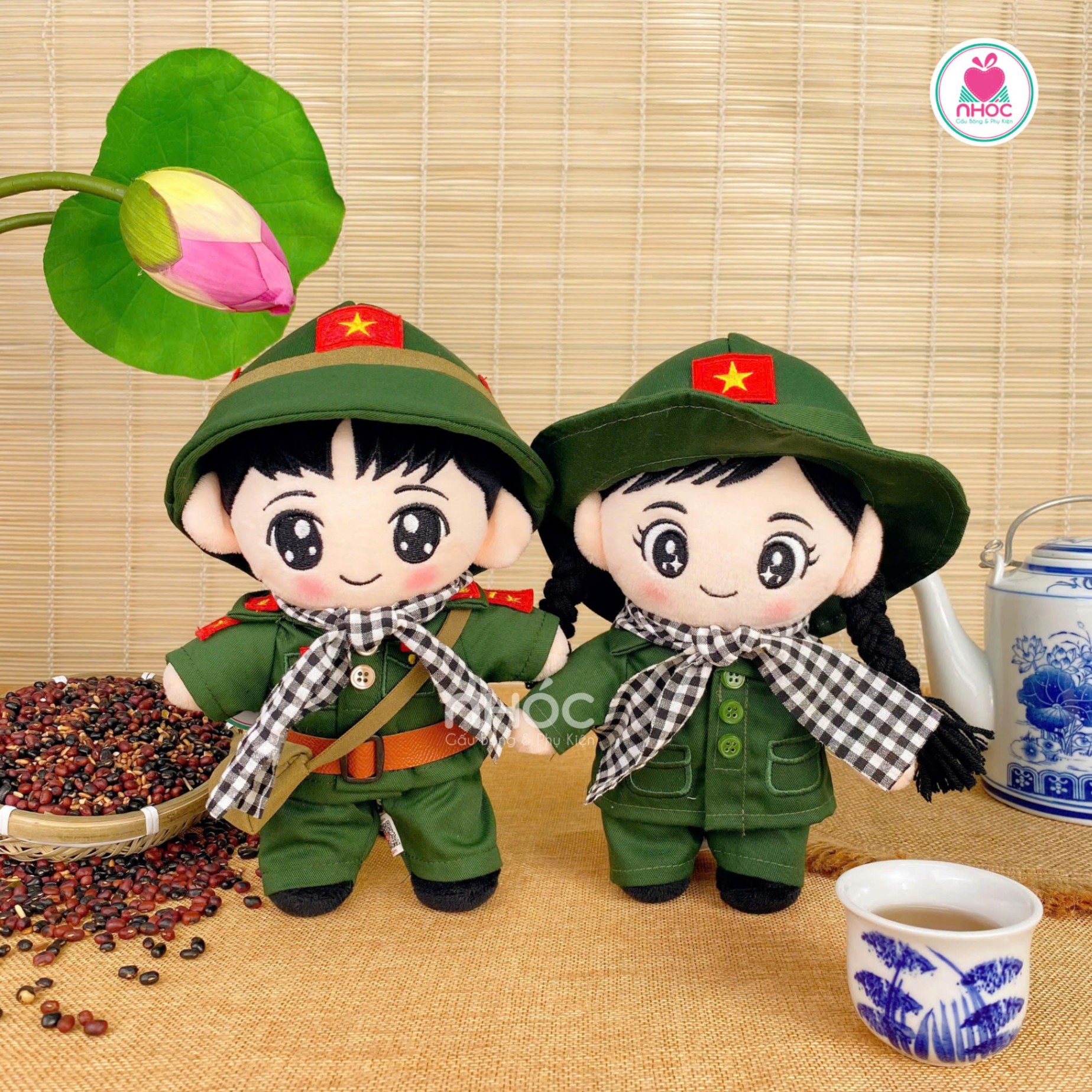Combo Gấu yêu nước Chú bộ đội & Nữ Thanh niên xung phong - 2050025