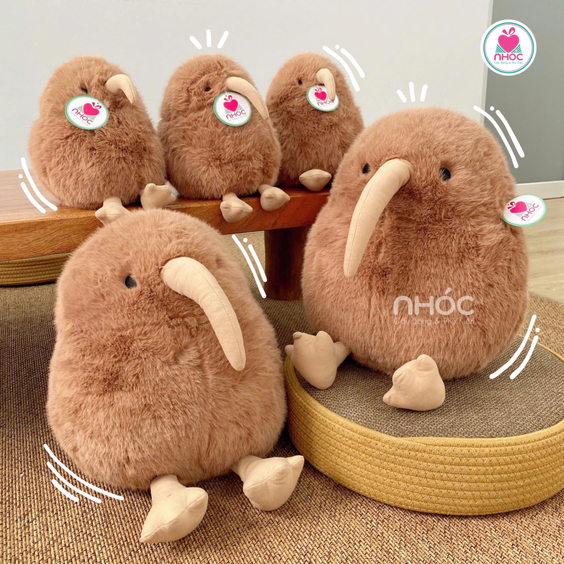 Thú bông Chim Kiwi lông xù