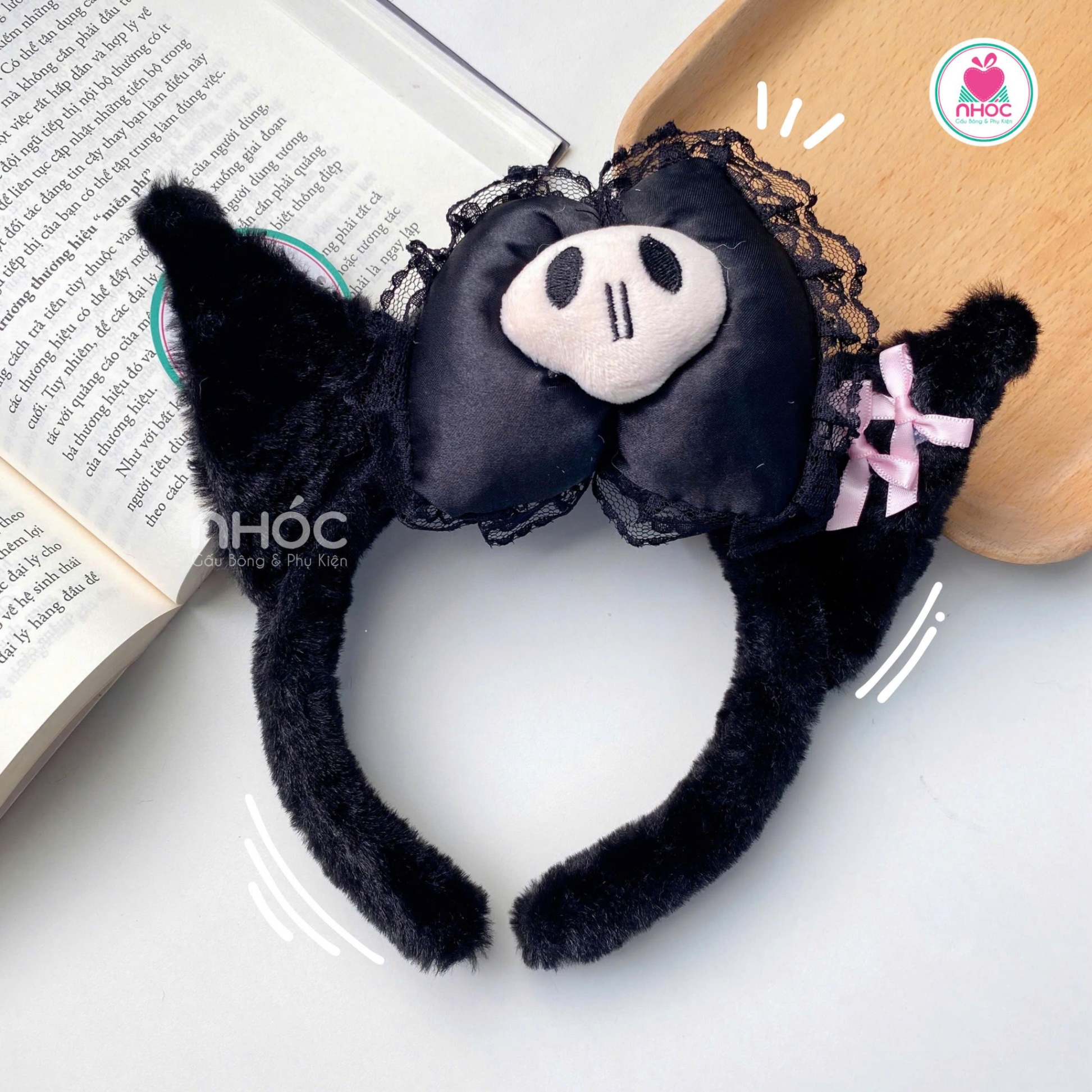 Băng đô kiểu tai Koromi - Đen - 015025