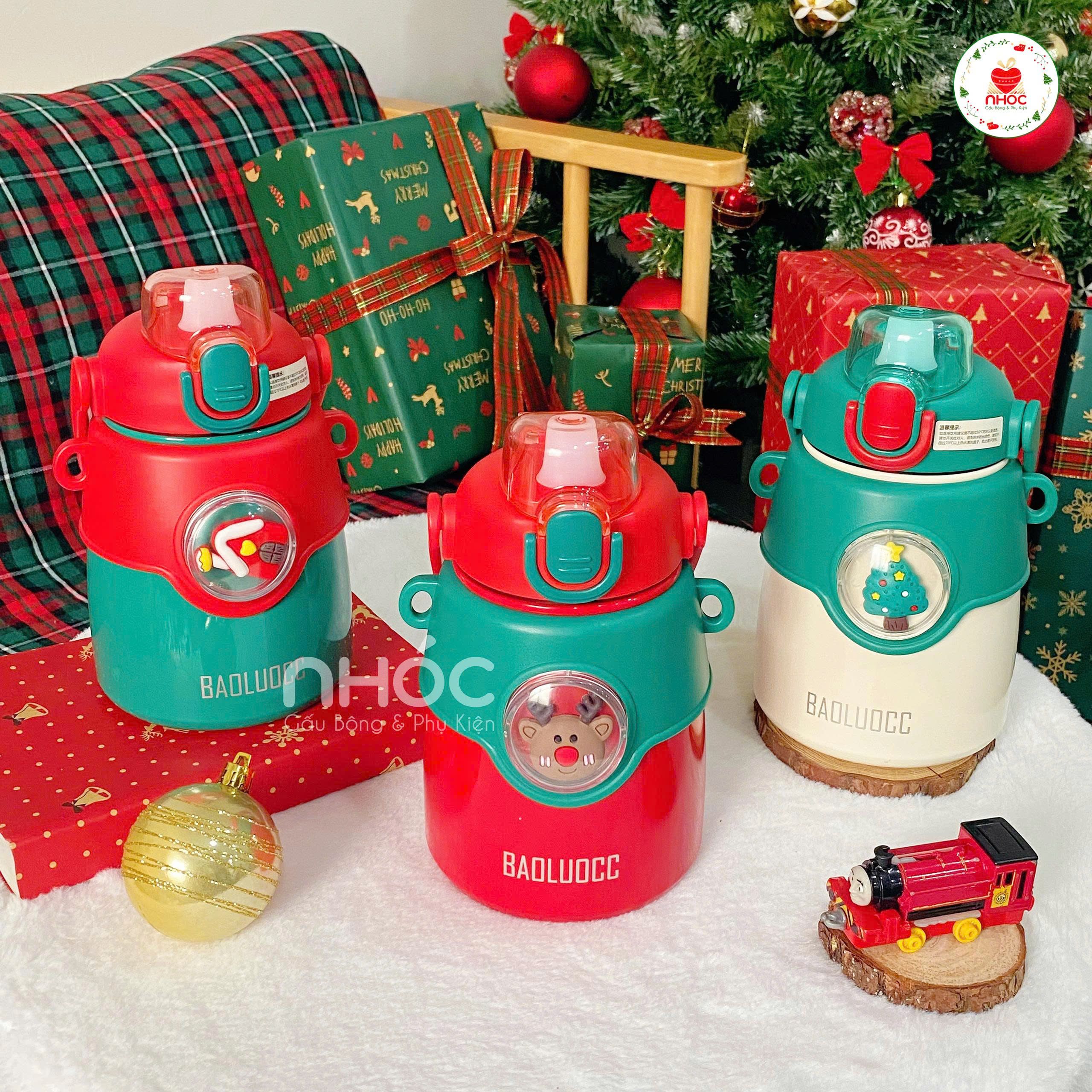 Bình giữ nhiệt Noel sticker