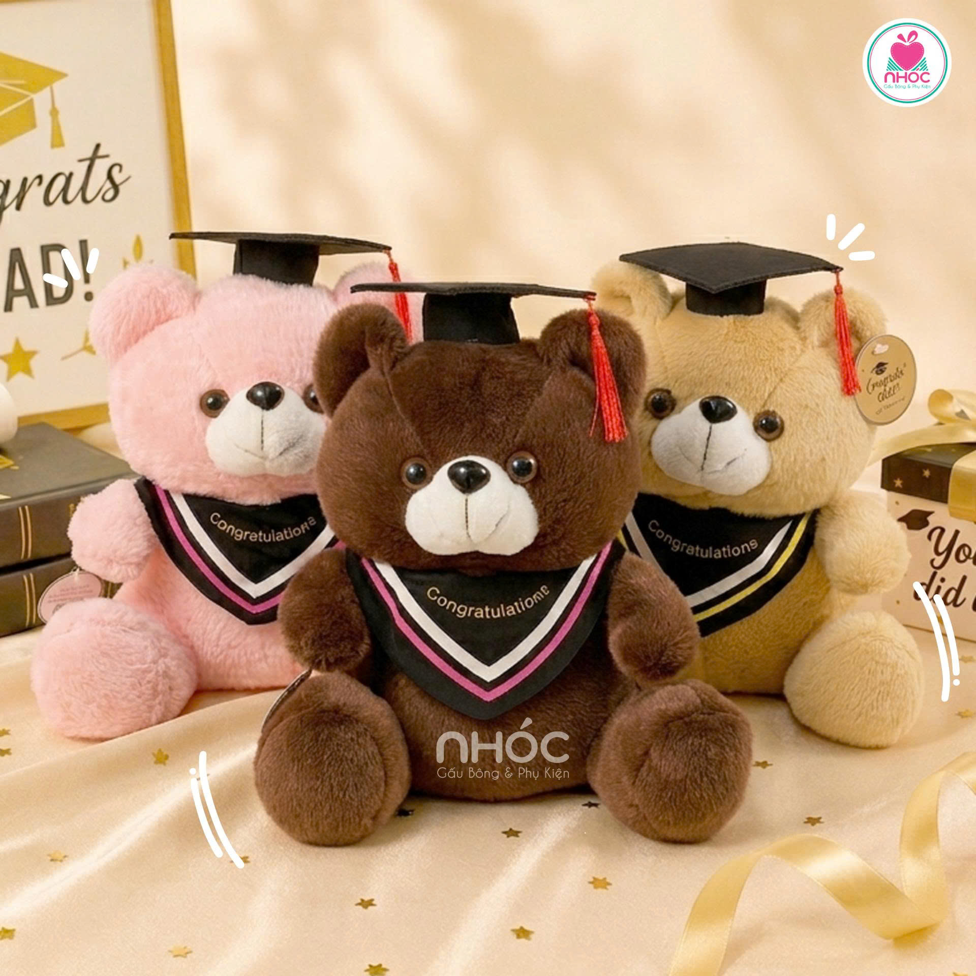 Gấu tốt nghiệp teddy lông xù TC