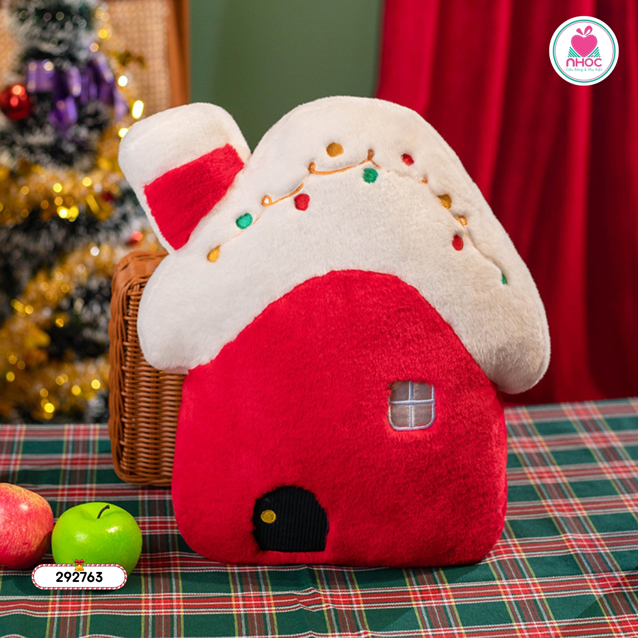 Gối bông Noel ngôi nhà lông xù - 45280