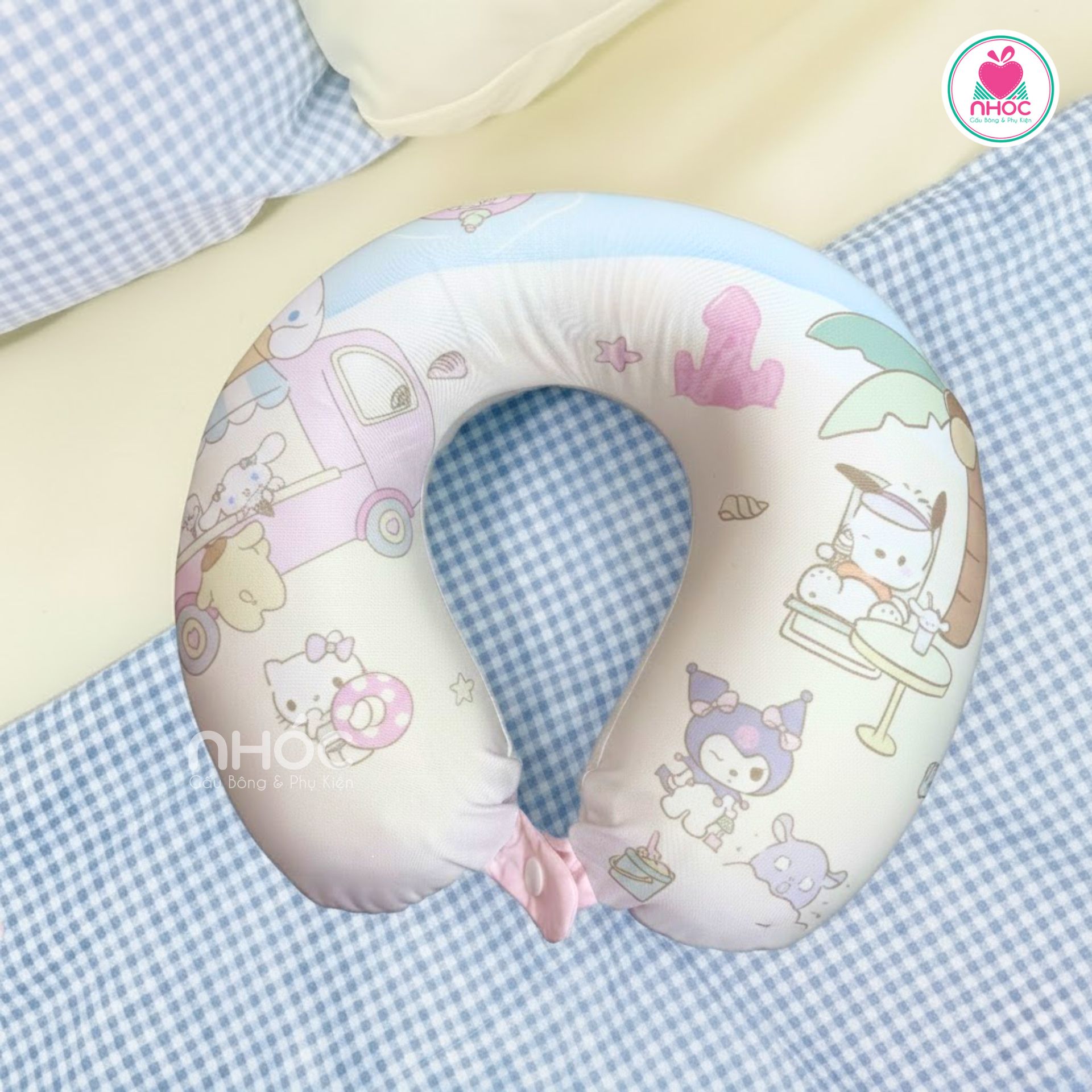 Gối kê cổ cao su non hoạ tiết Sarino 2m - 3018025