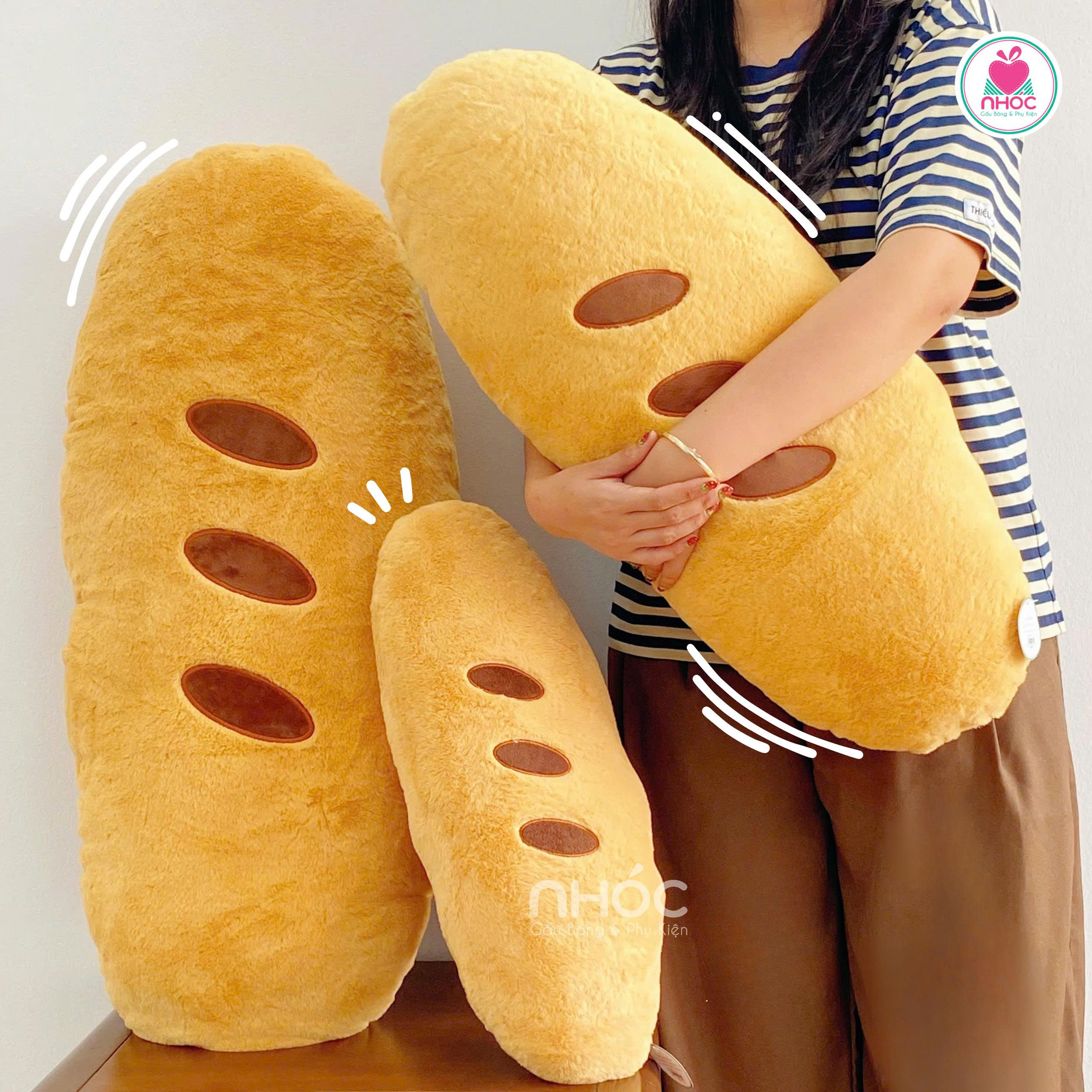 Gối ôm bánh mì lông xù