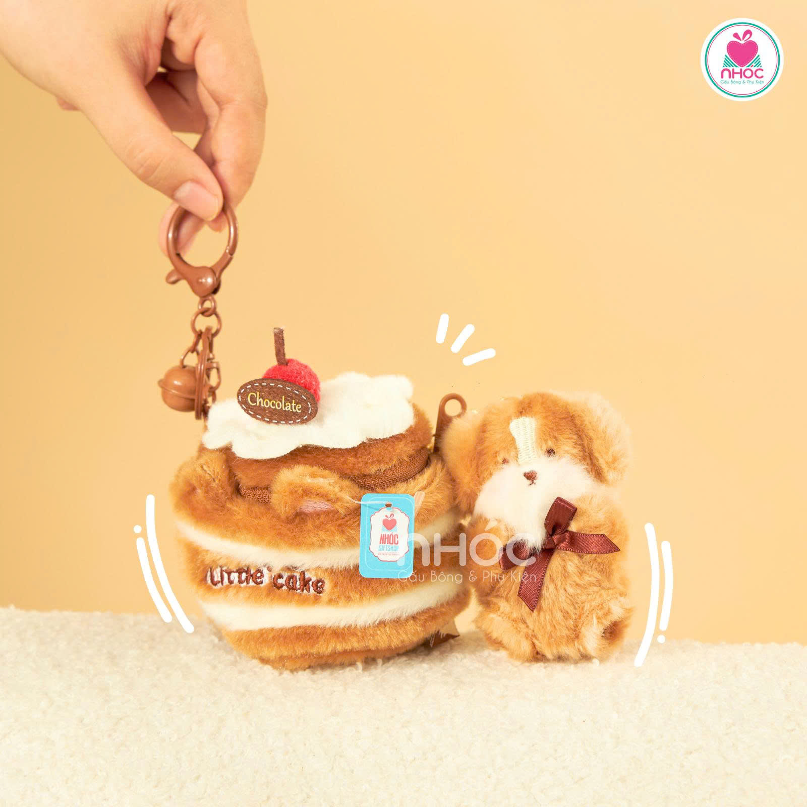 Móc khoá bông chó Little Cake 2m - 12026