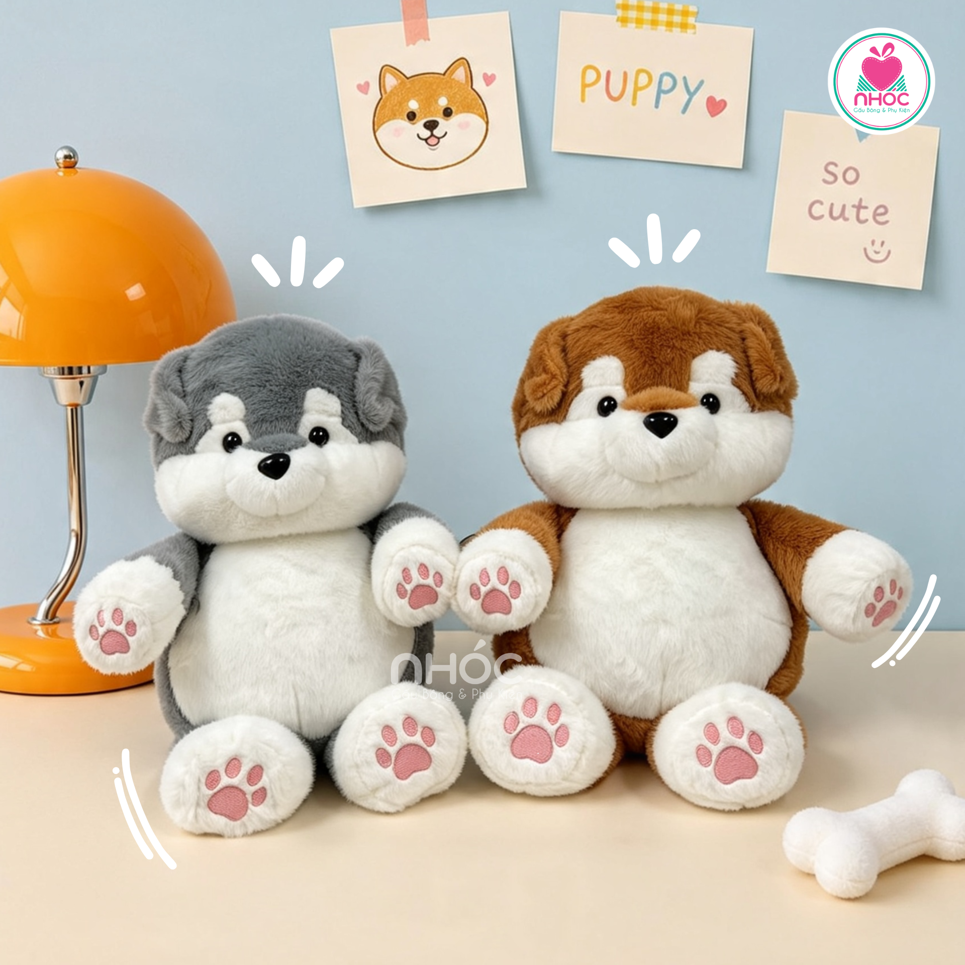 Thú bông Chó Shiba ú lông xù đứng TC