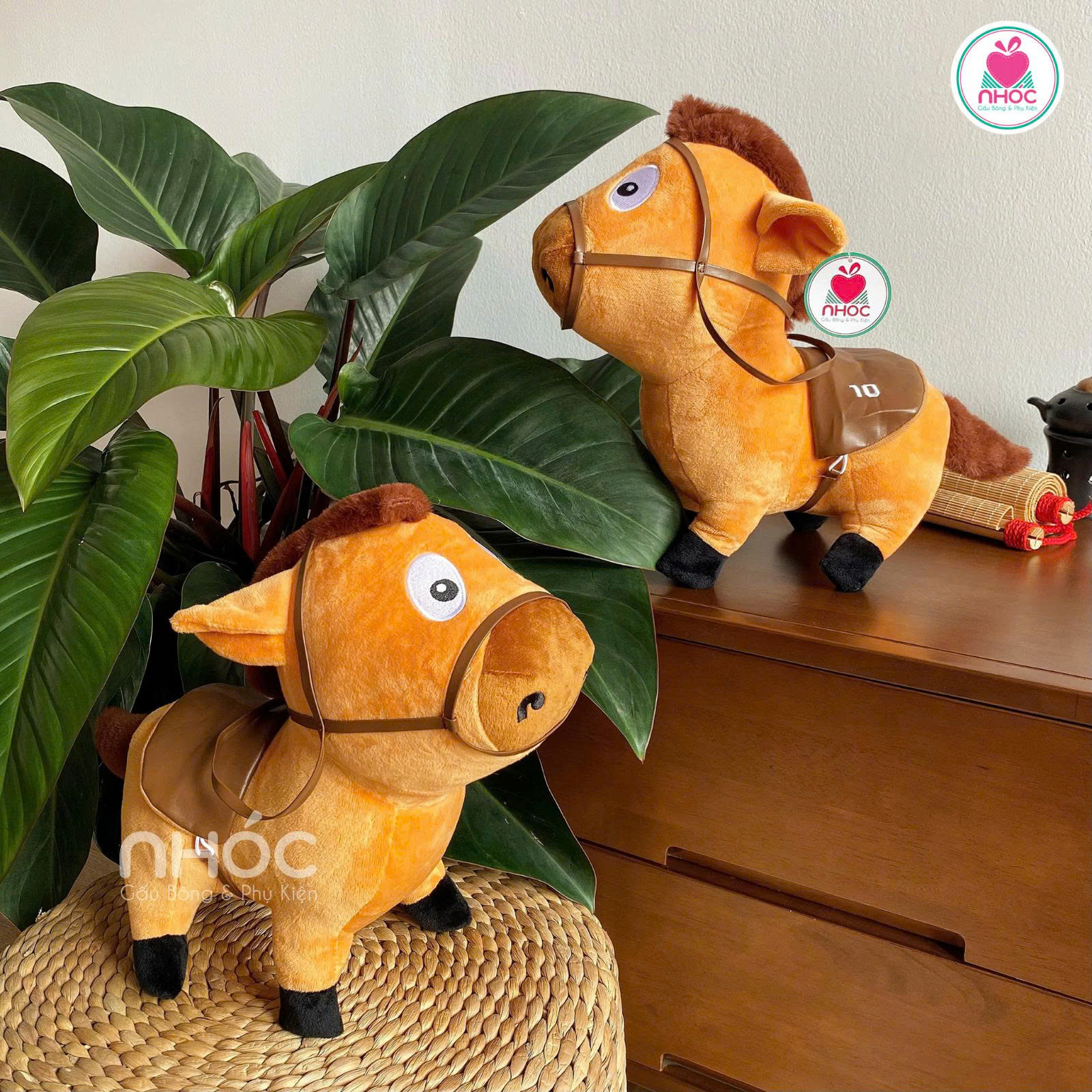 Thú bông Mã Tiểu Dã lông mịn đứng - Nâu - 3021026