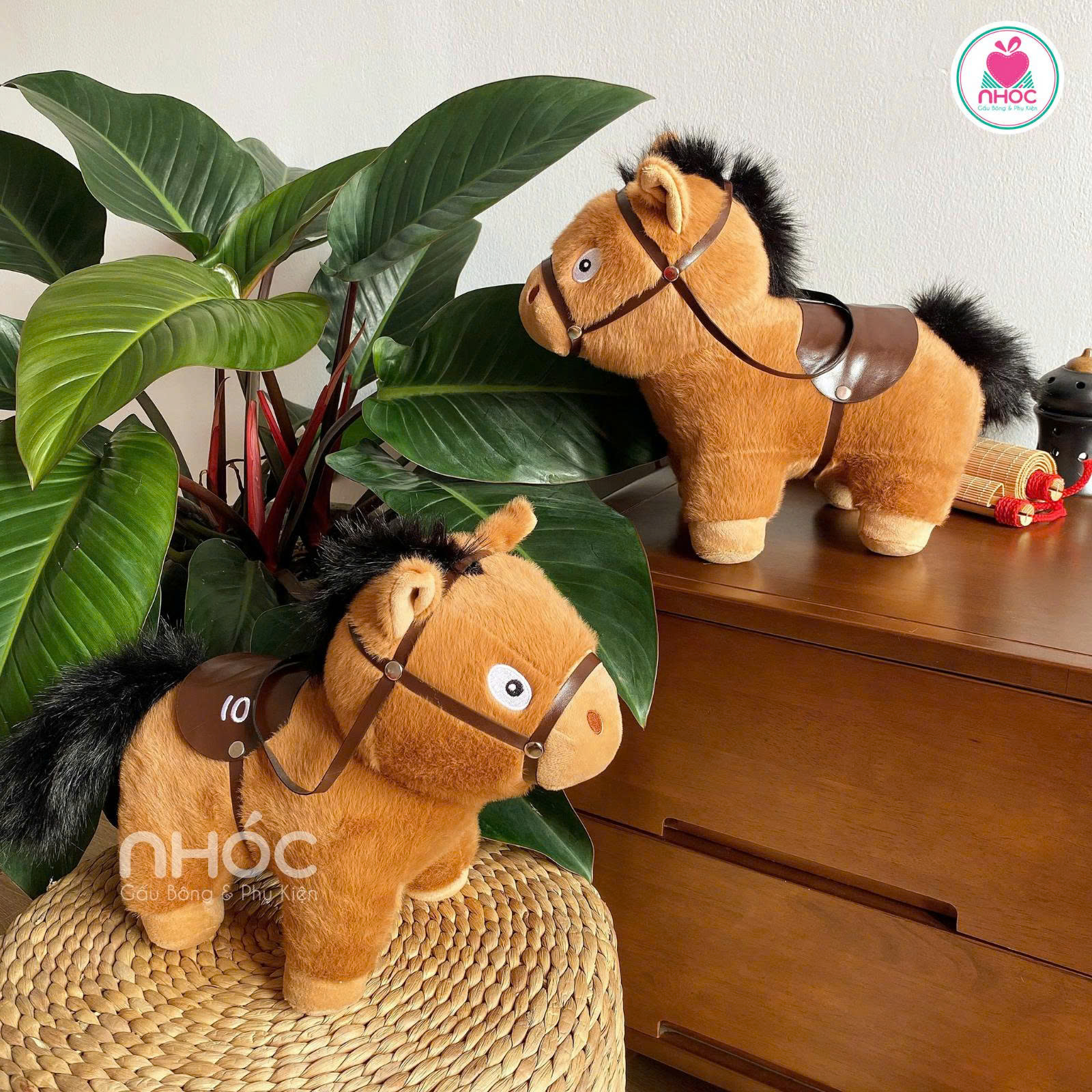 Thú bông Mã Tiểu Dã lông xù đứng TC - Nâu - 3024026