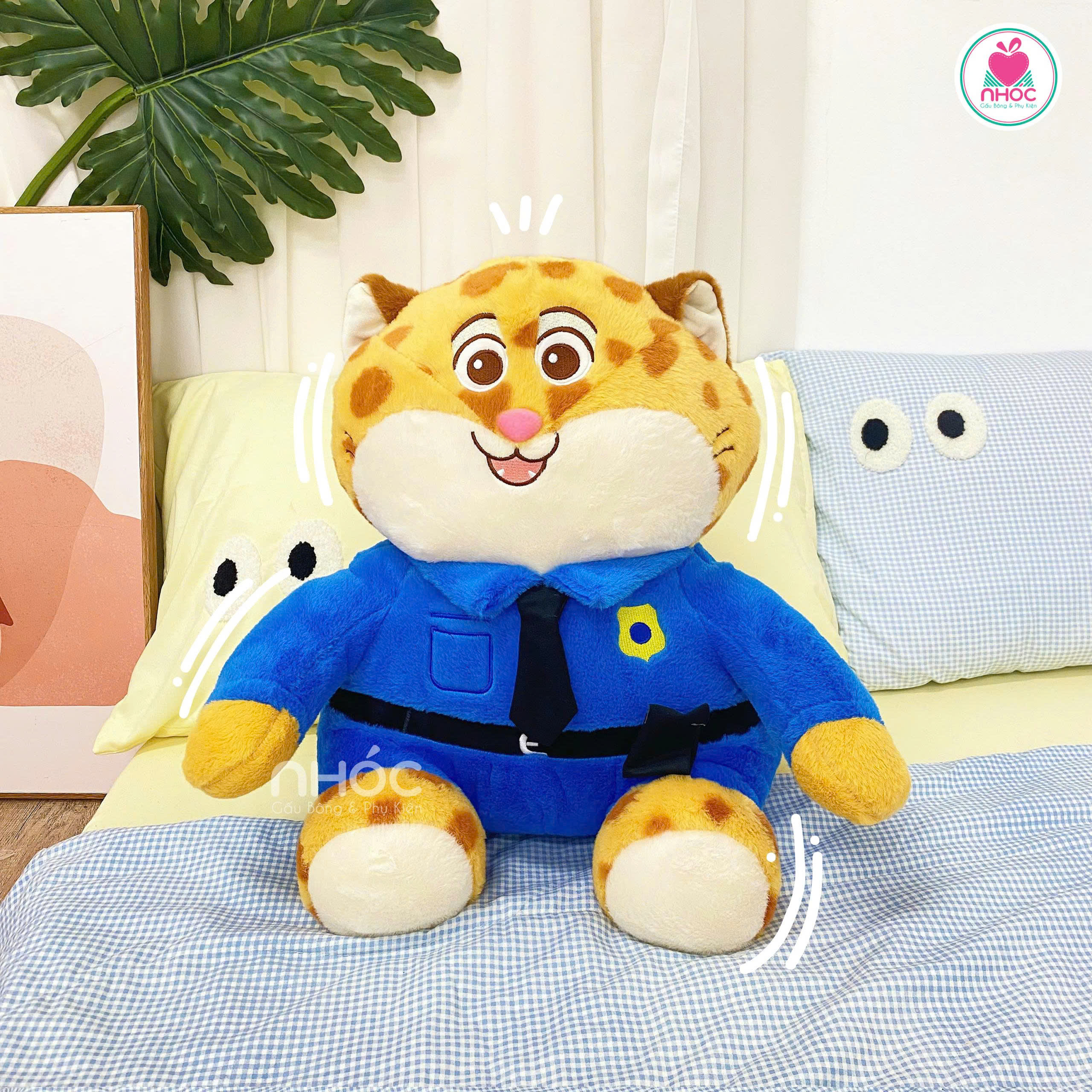 Thú bông Zootopia cảnh sát Báo Benjamin lông xù ngồi - 5048025