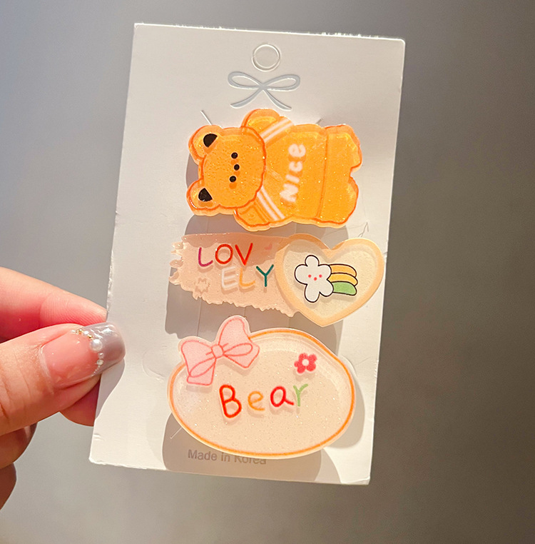 Set kẹp tóc Cartoon nhũ (3c)