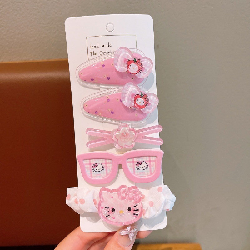 Set kẹp + chun buộc tóc Hello Kitty (5c)