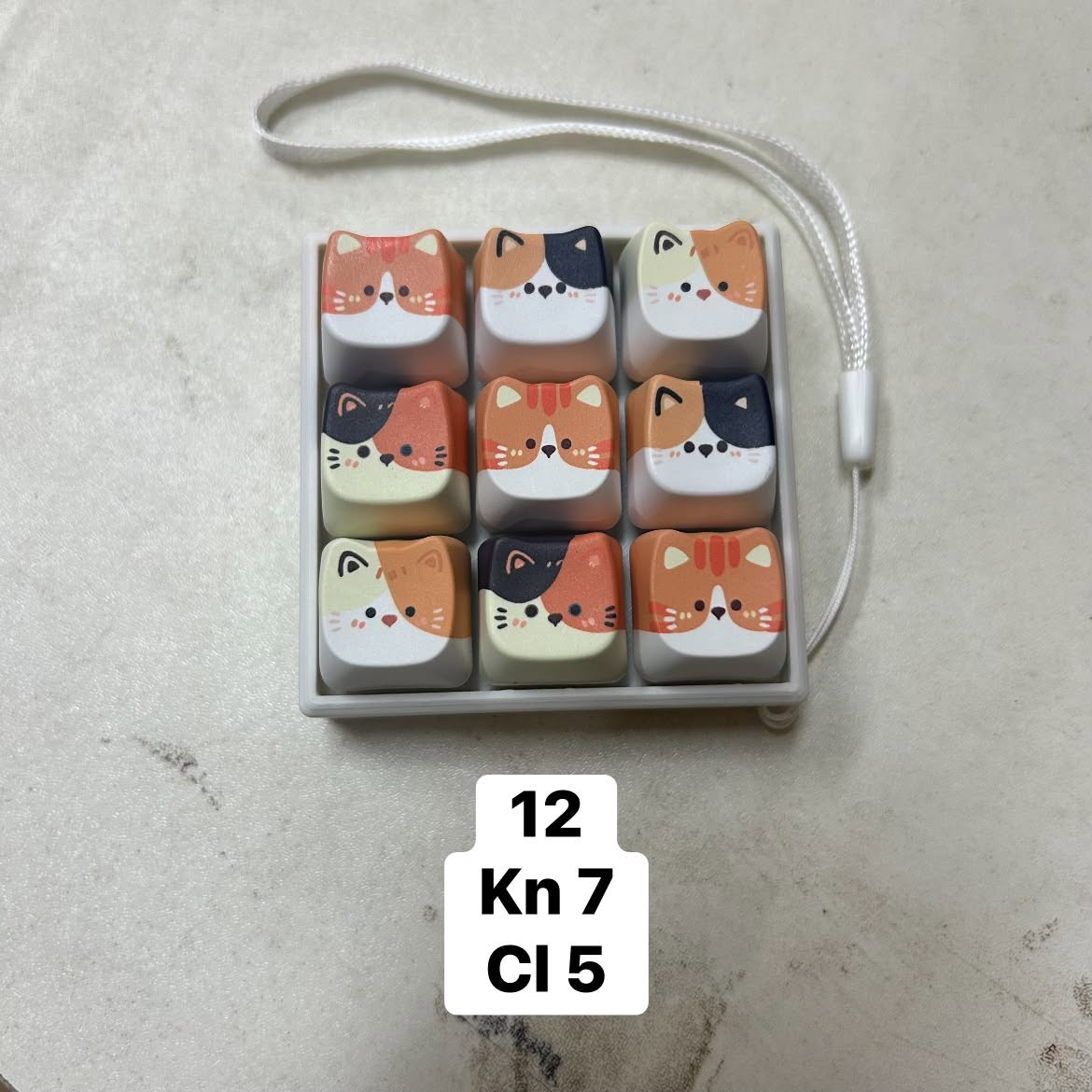 Móc khóa Keycap Mèo (9 phím)