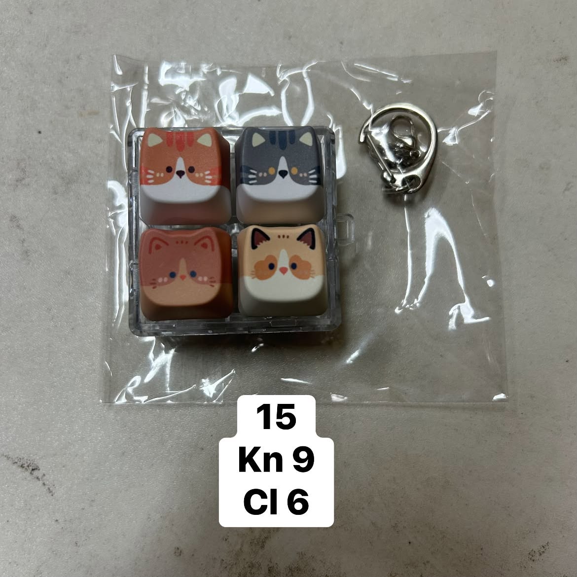 Móc khóa Keycap Mèo (4 phím)