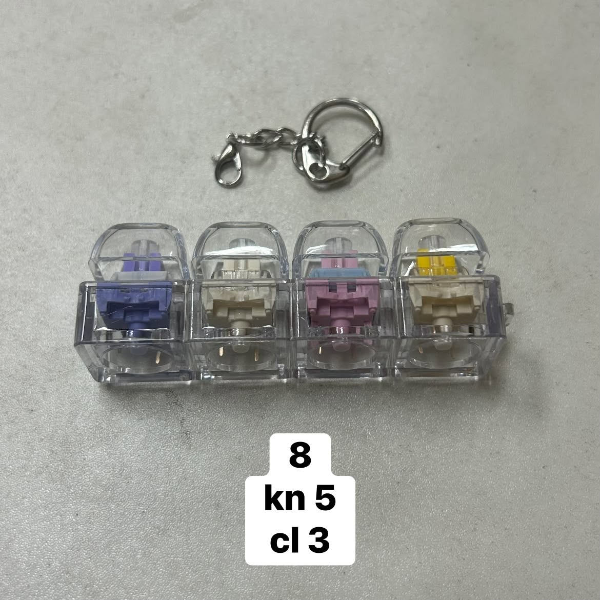 Móc khóa Keycap trong (4 phím)(silent)